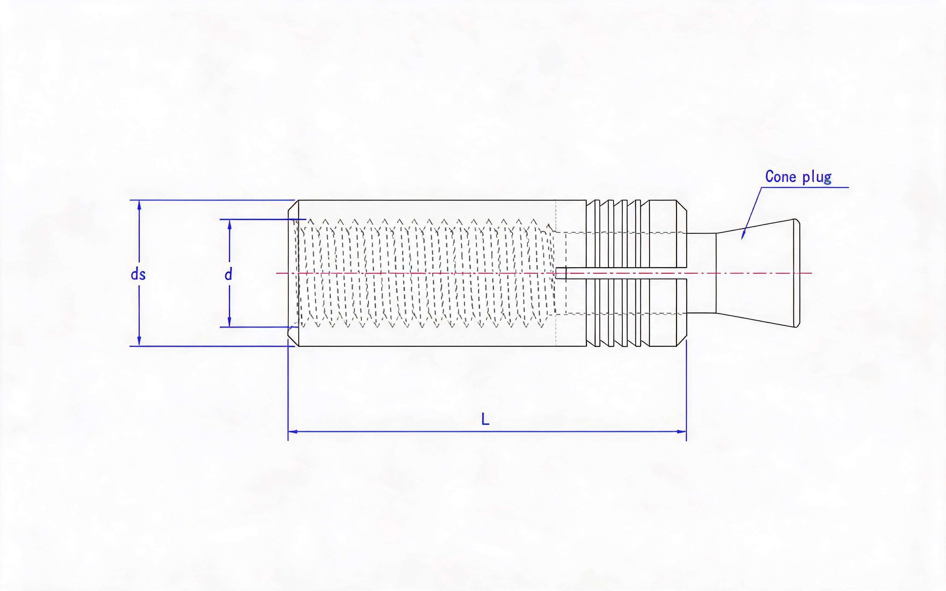 Externally forced expansion anchor bolt (WP type) Standard Drawing