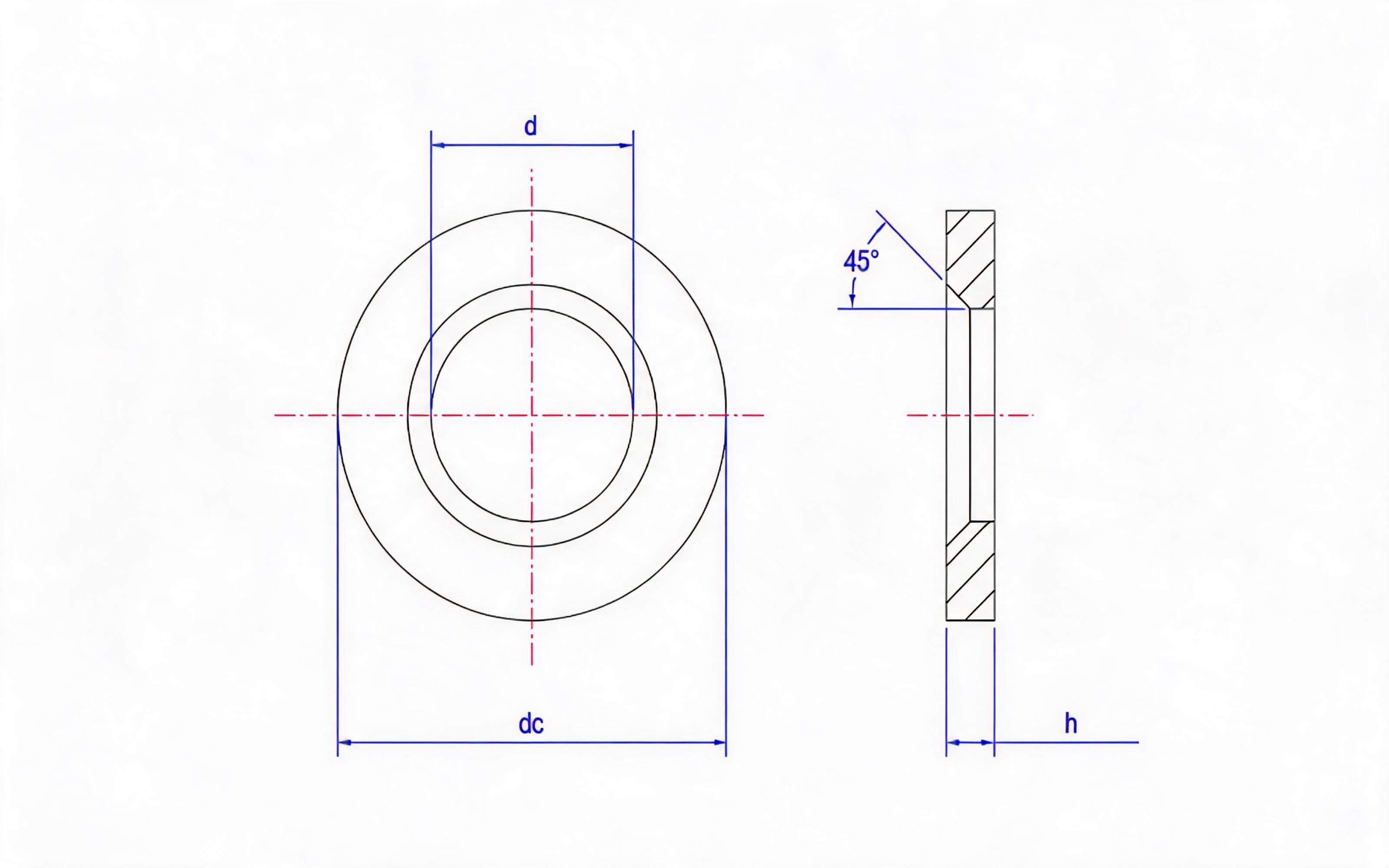 High Strength Washers for Steel Structures Standard Drawing