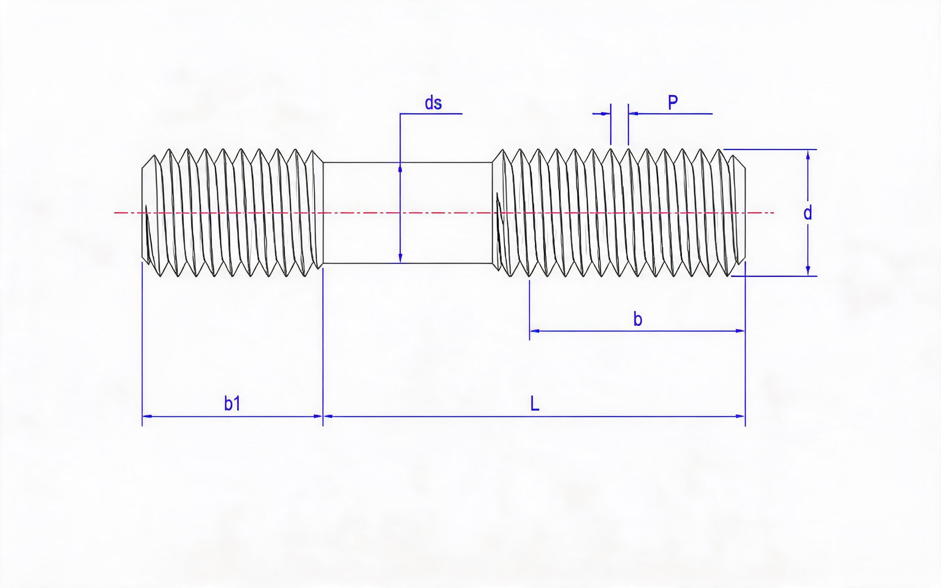 Stud b1=1d (Type B) Standard Drawing