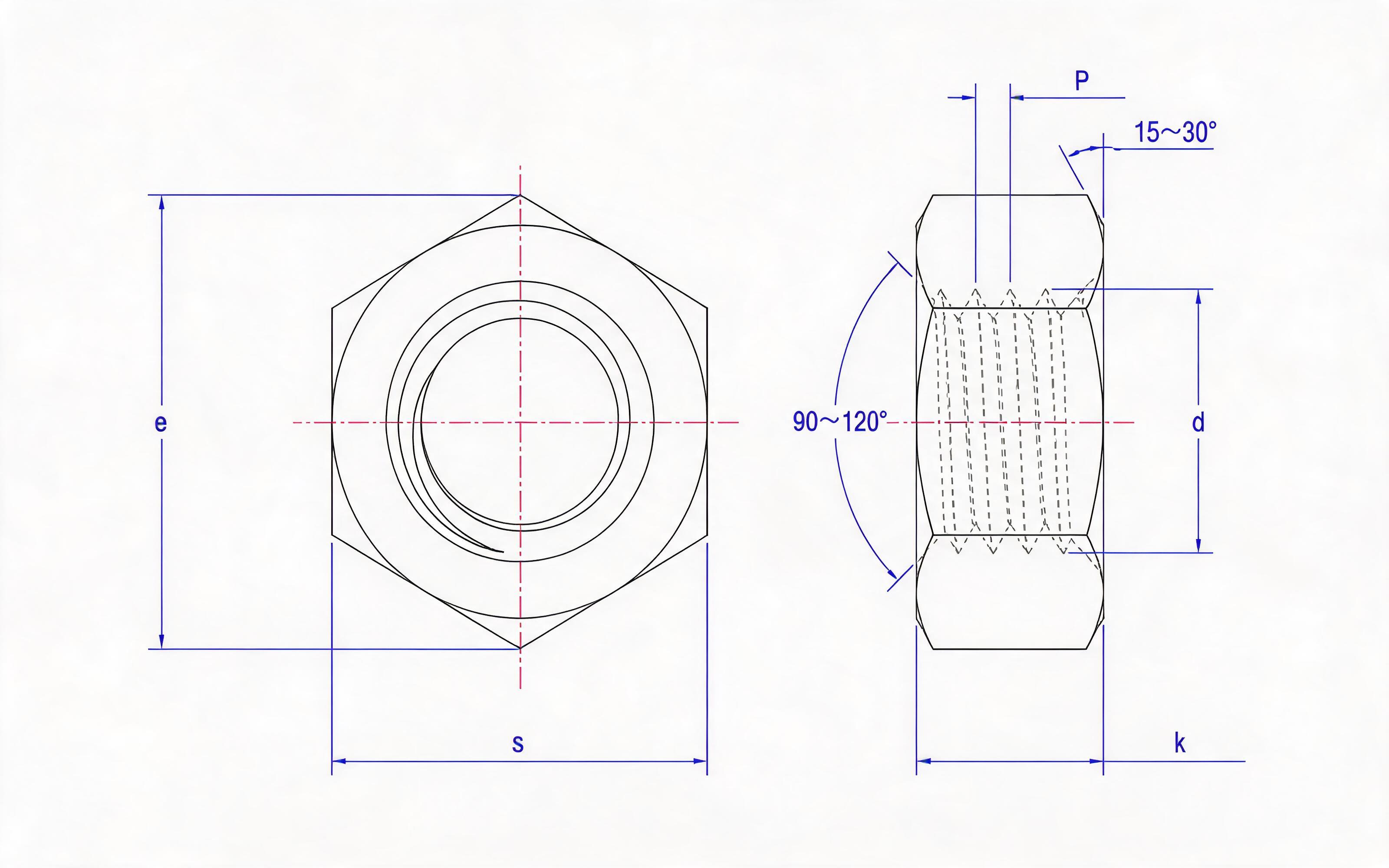 LARGE HEXAGON NUT TYPE 1 FOR STAGE 10 BOLTED STRUCTURES Standard Drawing