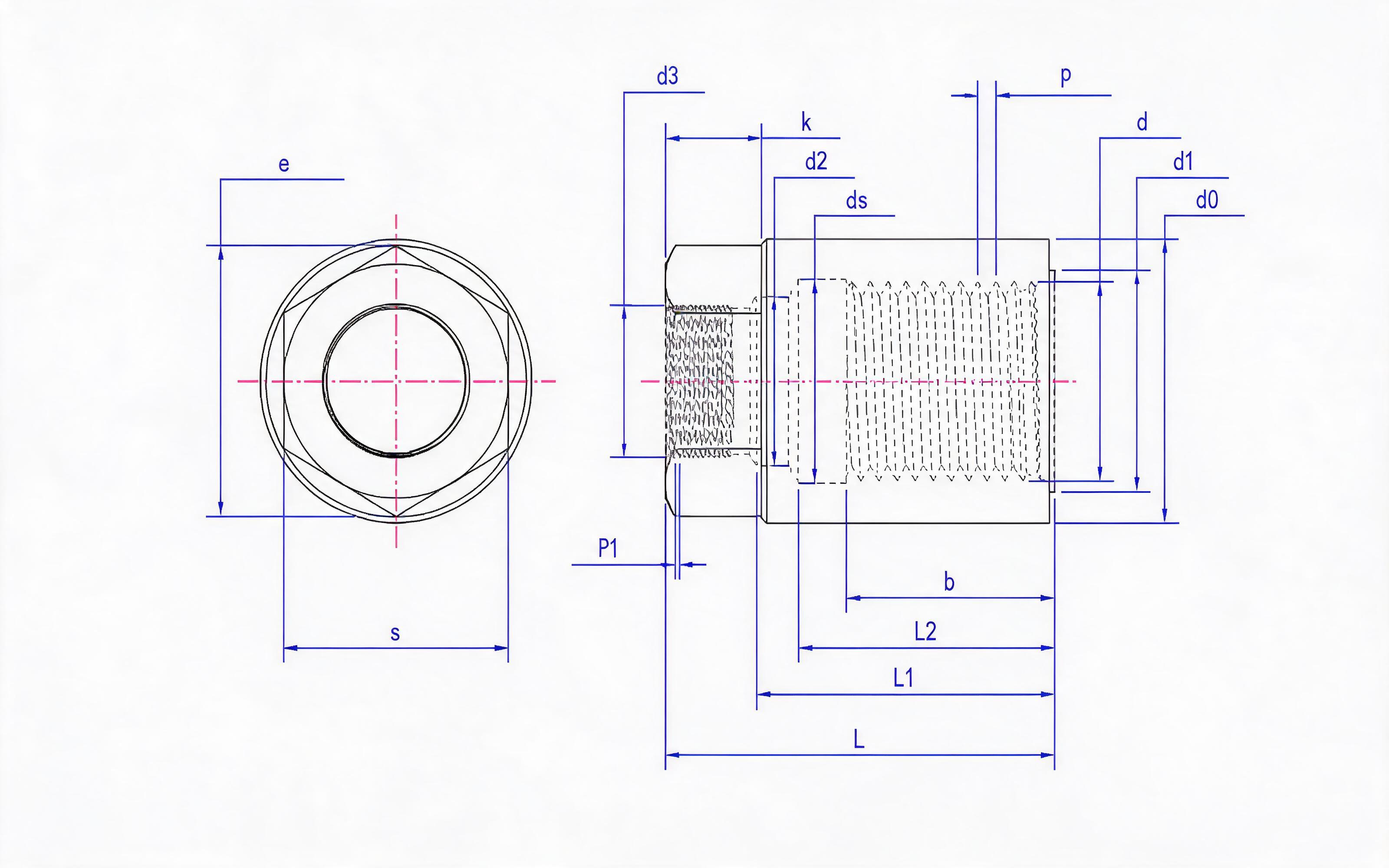 Cap for BF hub (M64 to M120) Standard Drawing