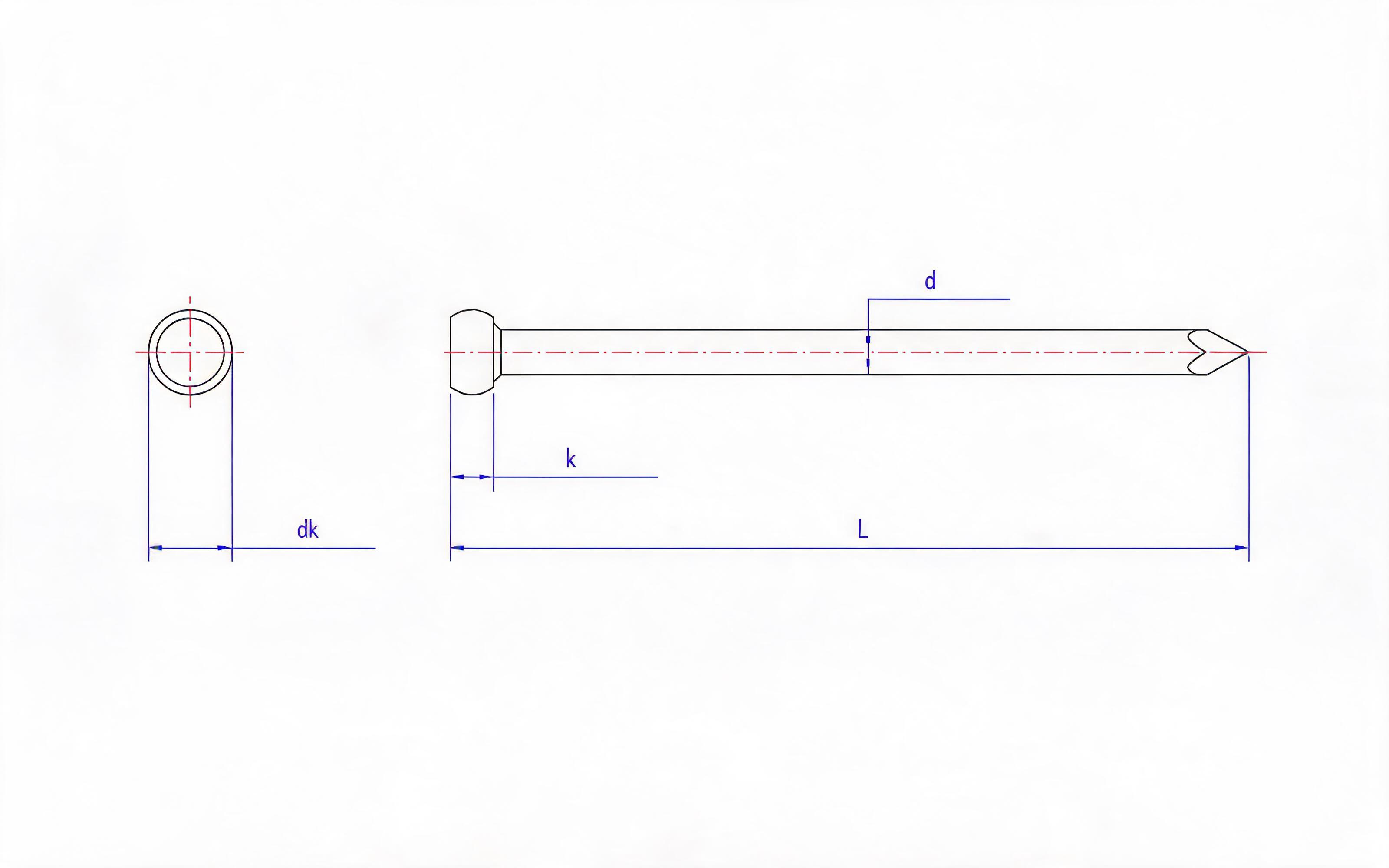 Drum Stud Table E.2 Standard Drawing