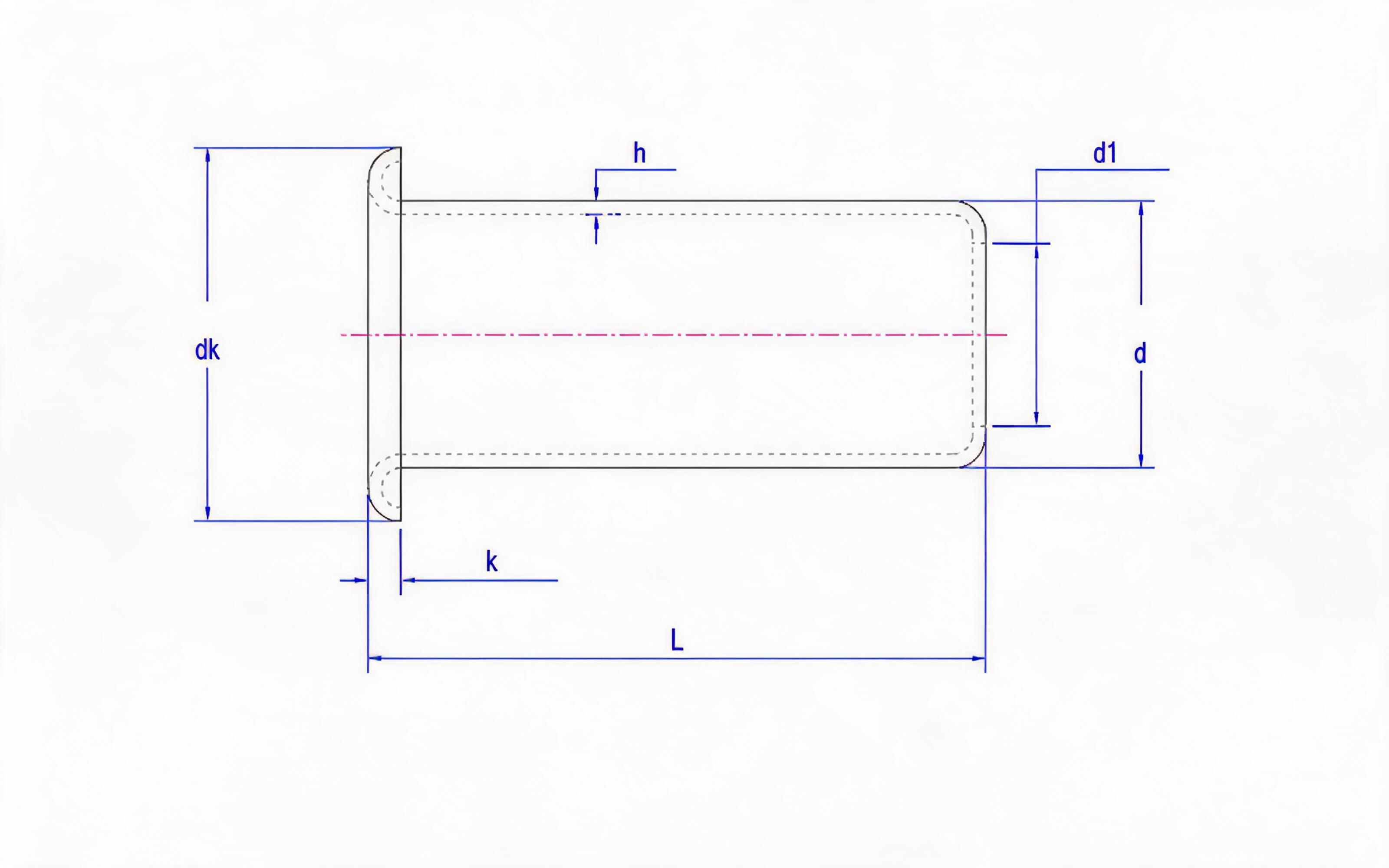Blind rivet (blind rivet) Standard Drawing