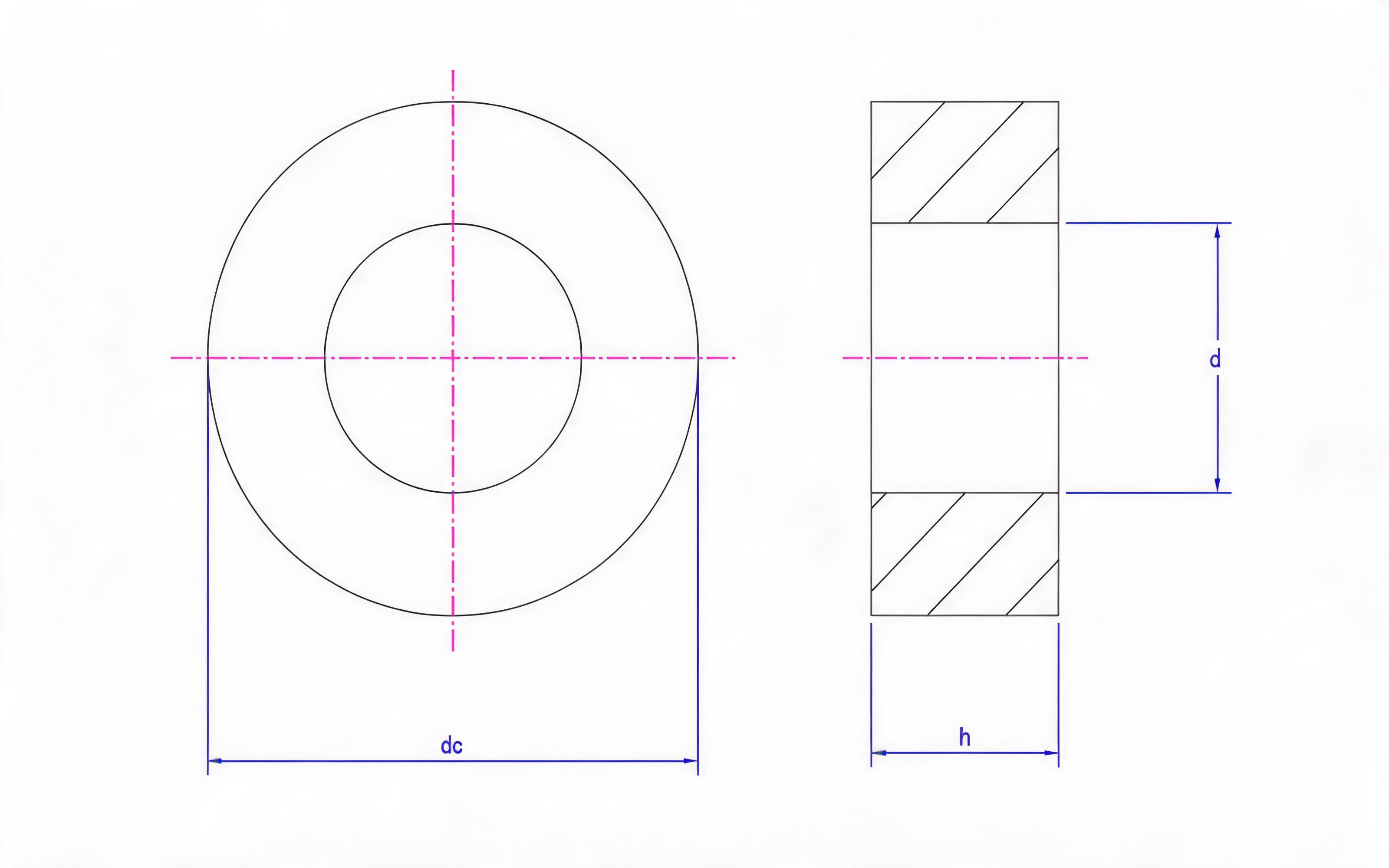 Plain Washers for Steel Structures Standard Drawing