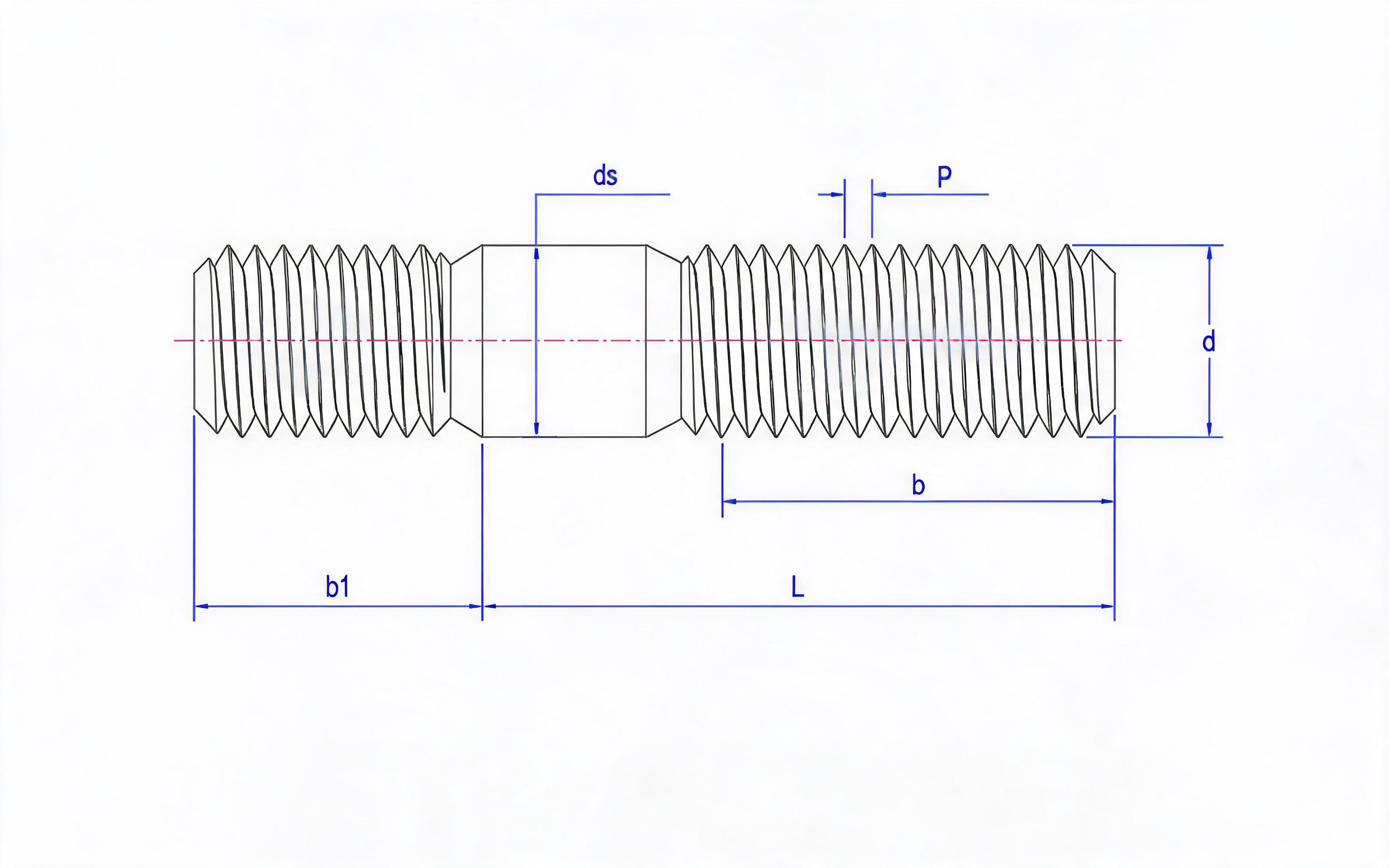 Stud b1=1.5d (Type A) Standard Drawing