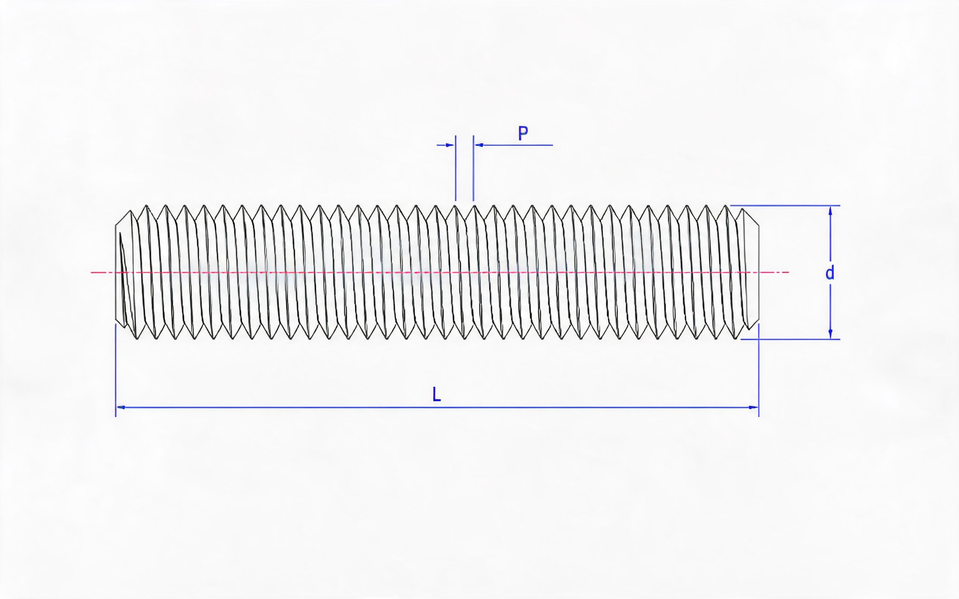 TOOTH ROD (TYPE B) Standard Drawing