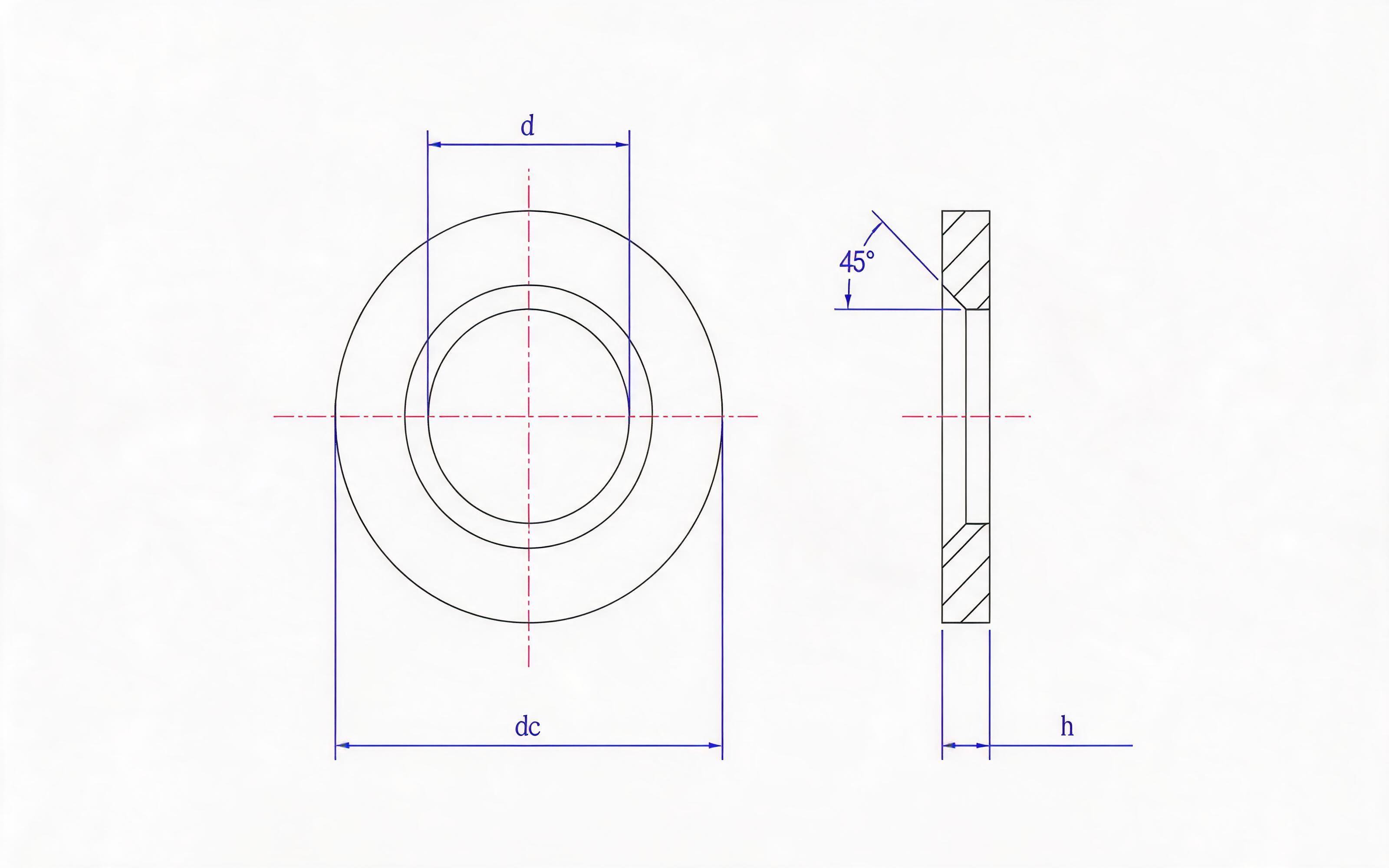 Plain Washers for Steel Structures (Quenched and Tempered) Standard Drawing