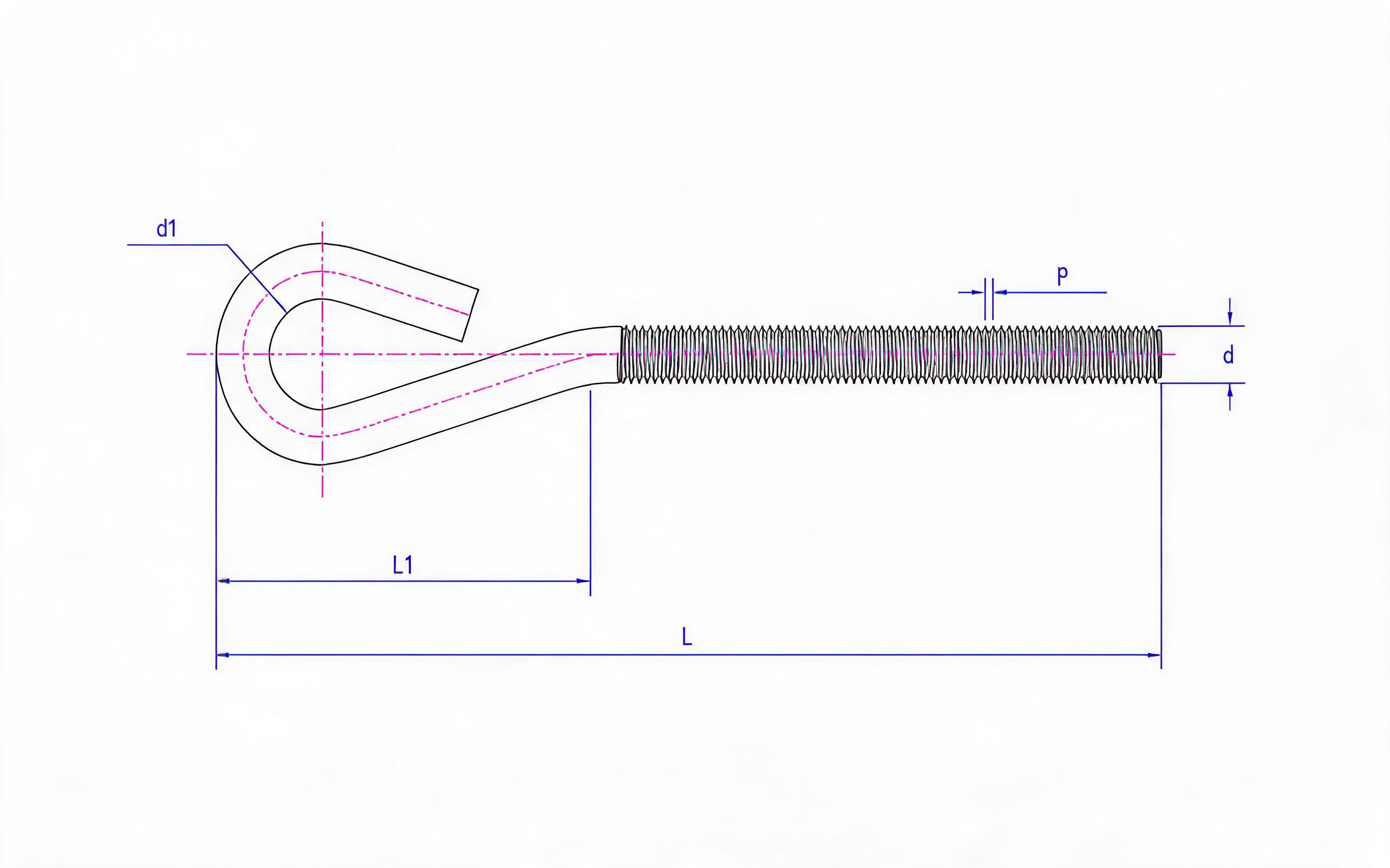 Type A anchor bolt Standard Drawing