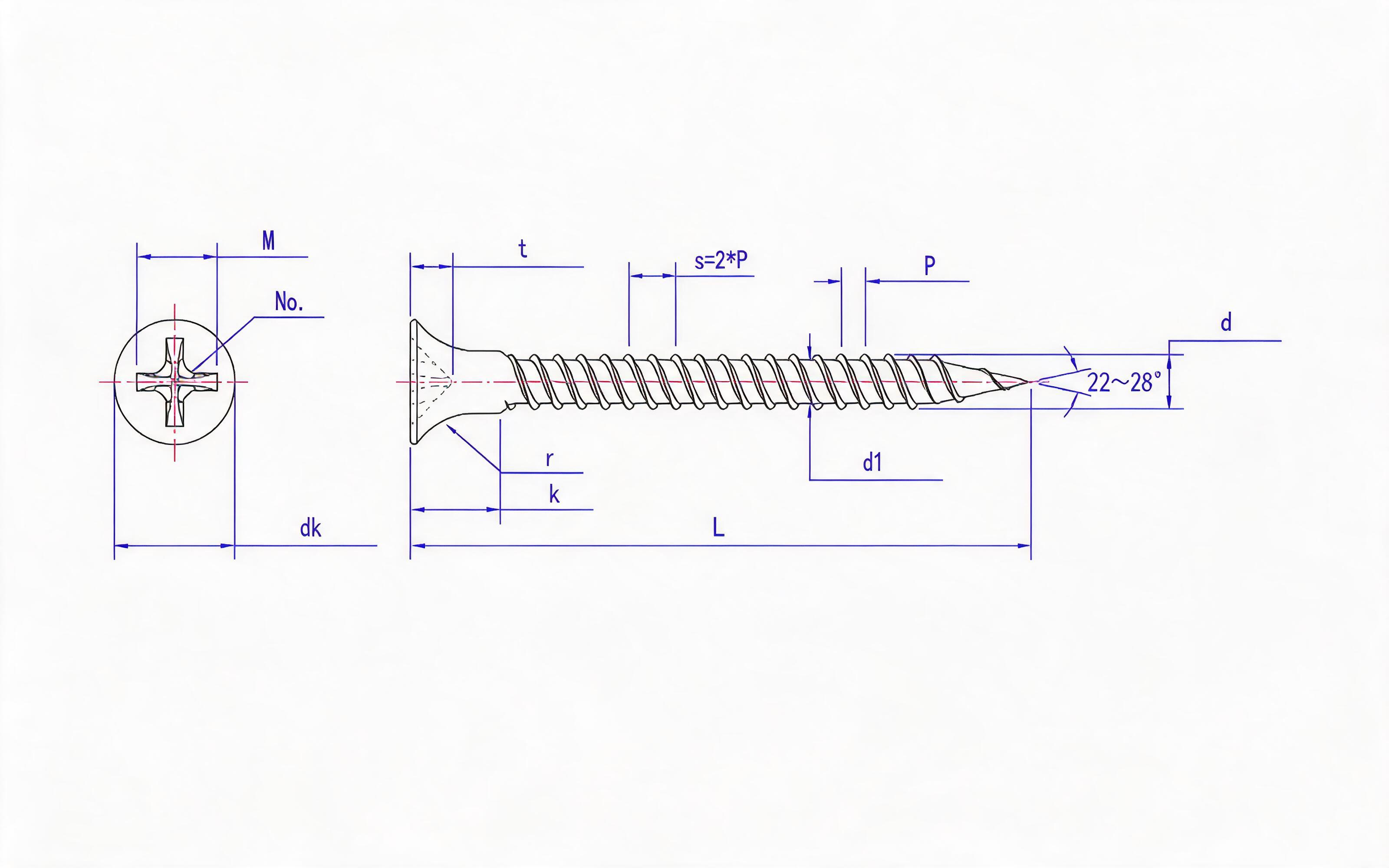 Wall panel nail Standard Drawing