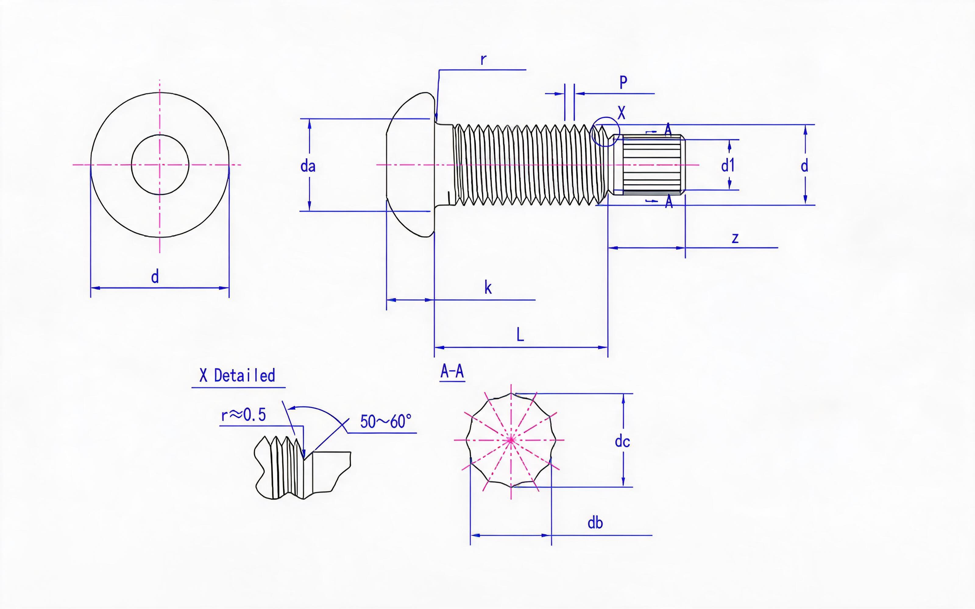 Torsional shear type high-strength bolt connection set for steel structure Standard Drawing