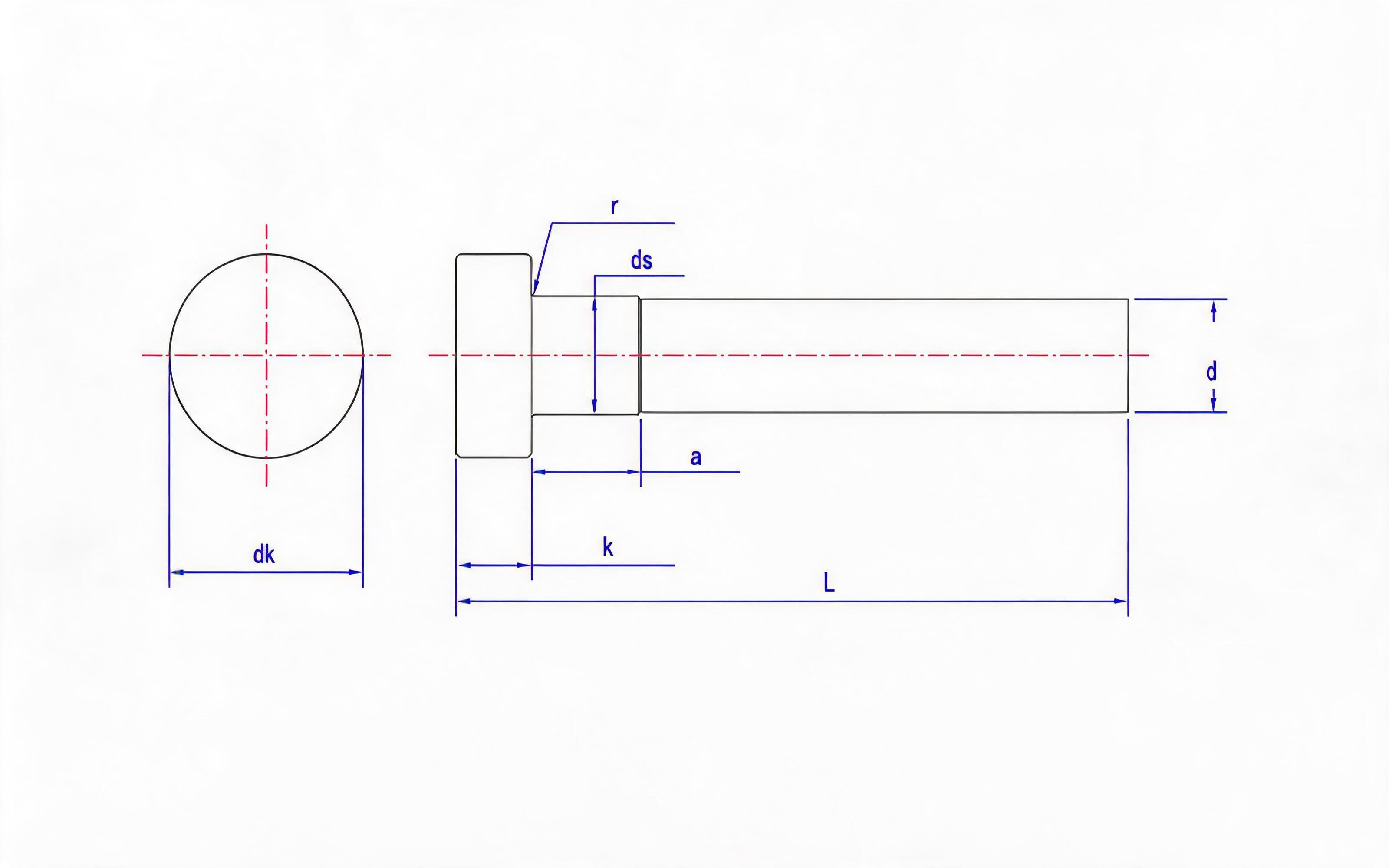 Part 1 for mouldings-Cylinder head push rod Standard Drawing
