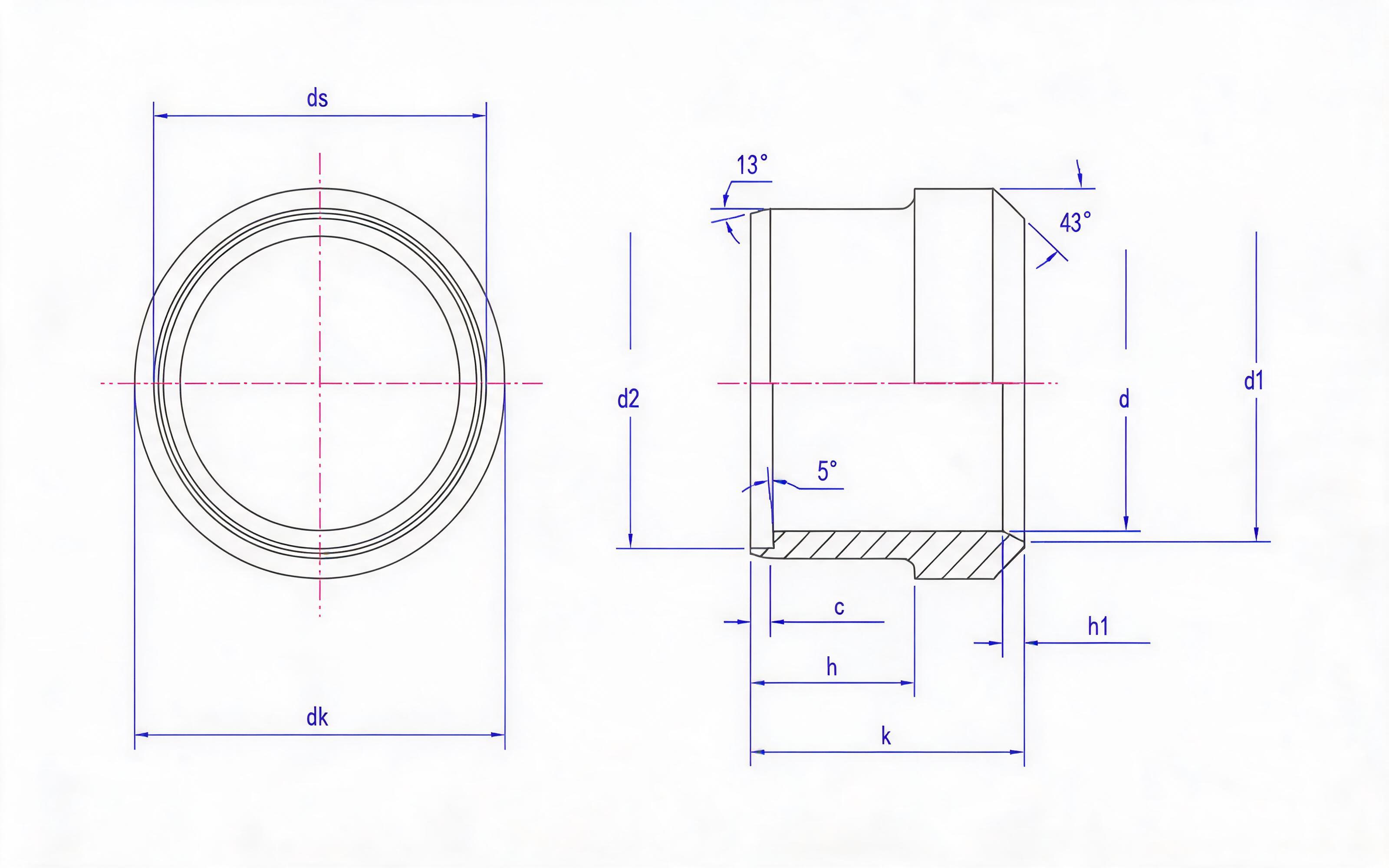 Ferrule (ferrule) Standard Drawing
