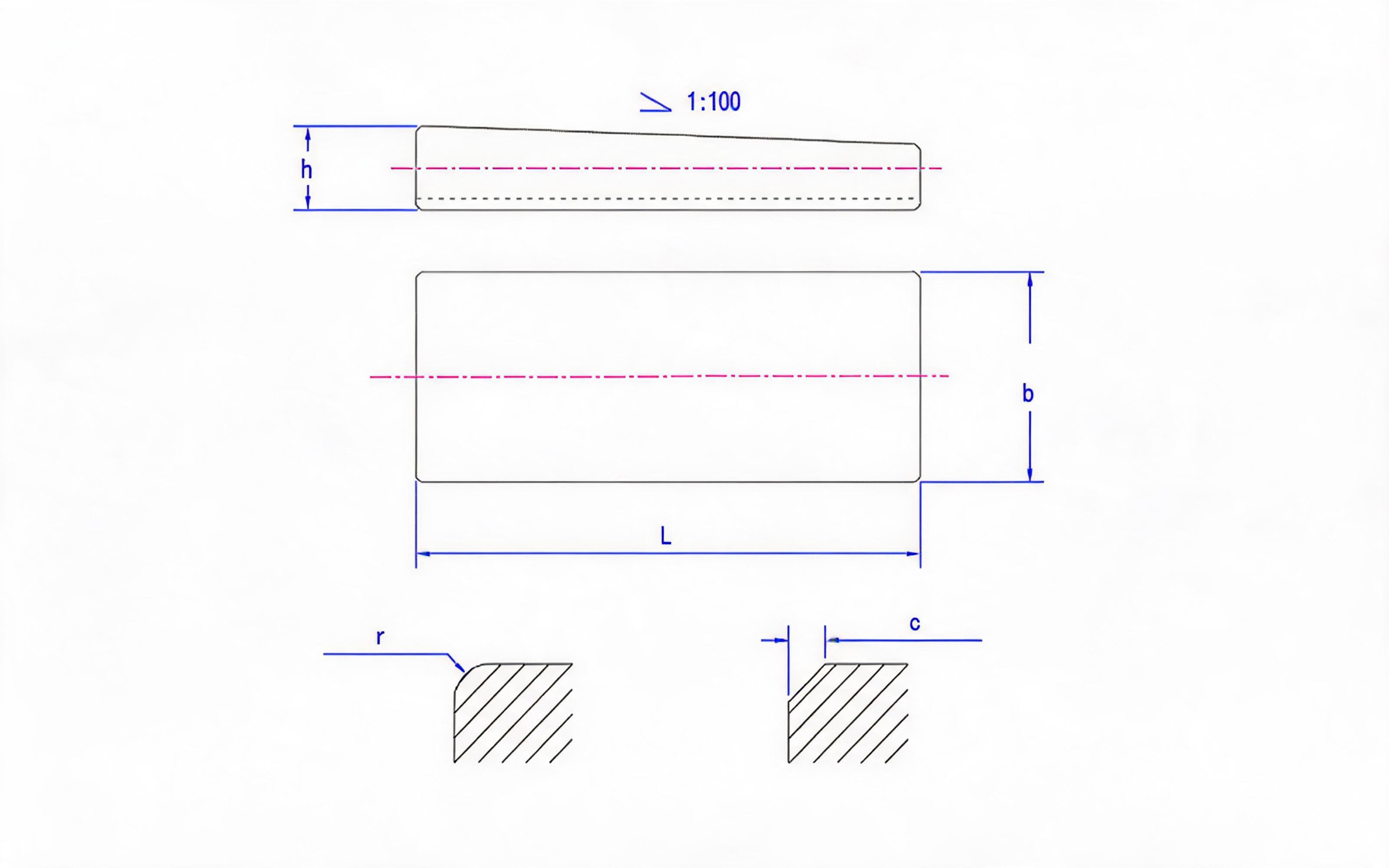 Saddle key Standard Drawing