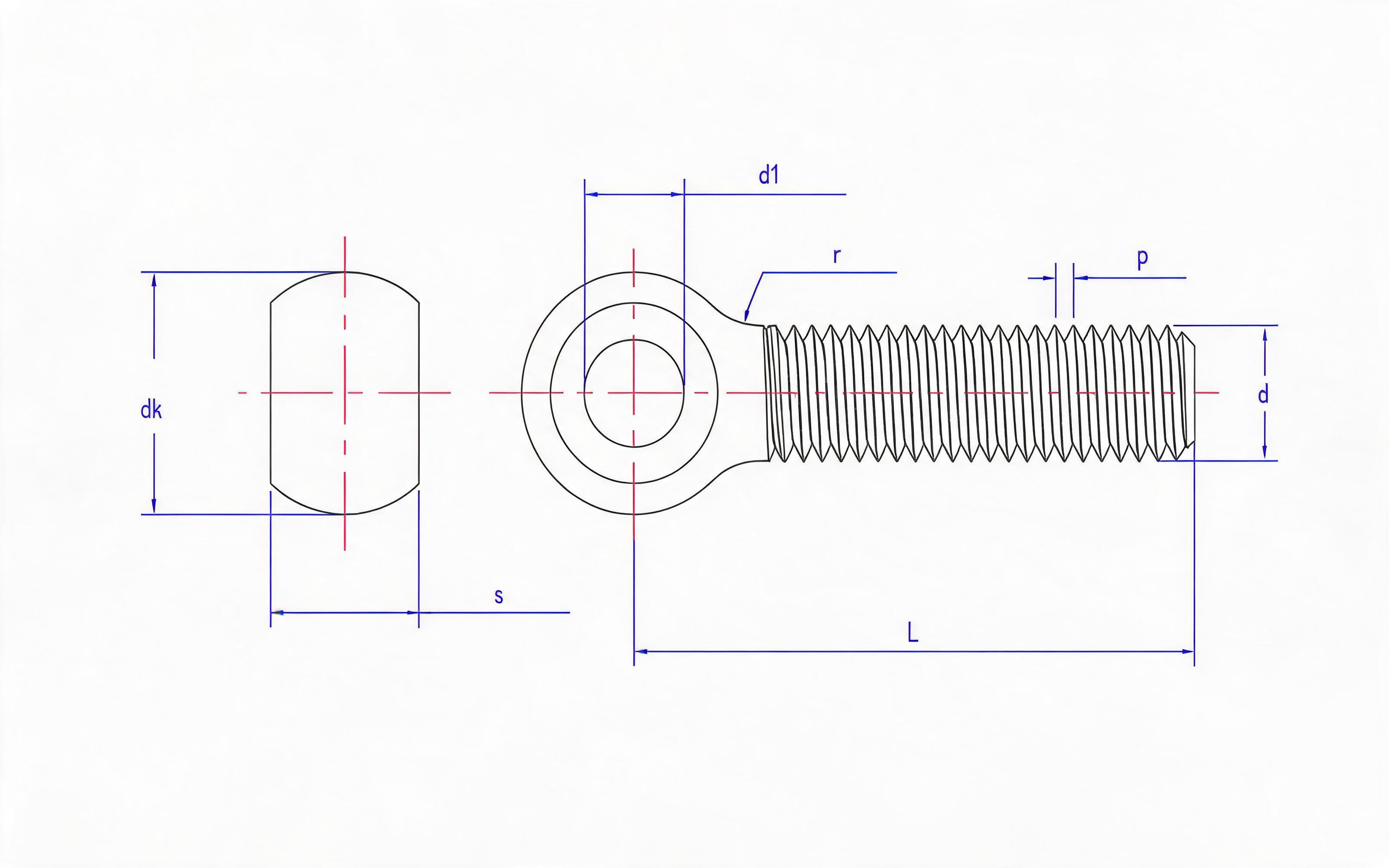 Big union bolt Standard Drawing