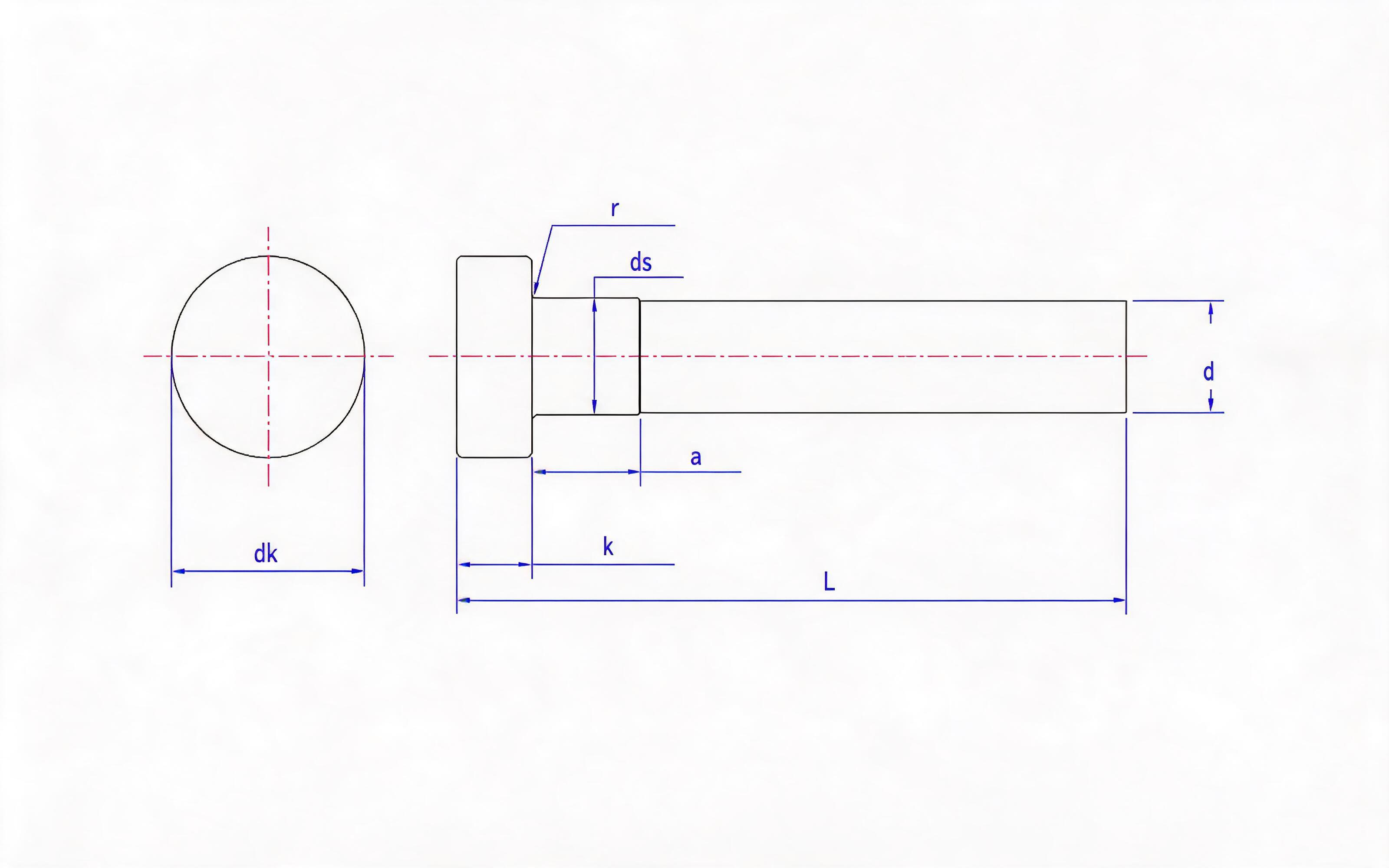 Part 1 for mouldings-Cylinder head push rod Standard Drawing