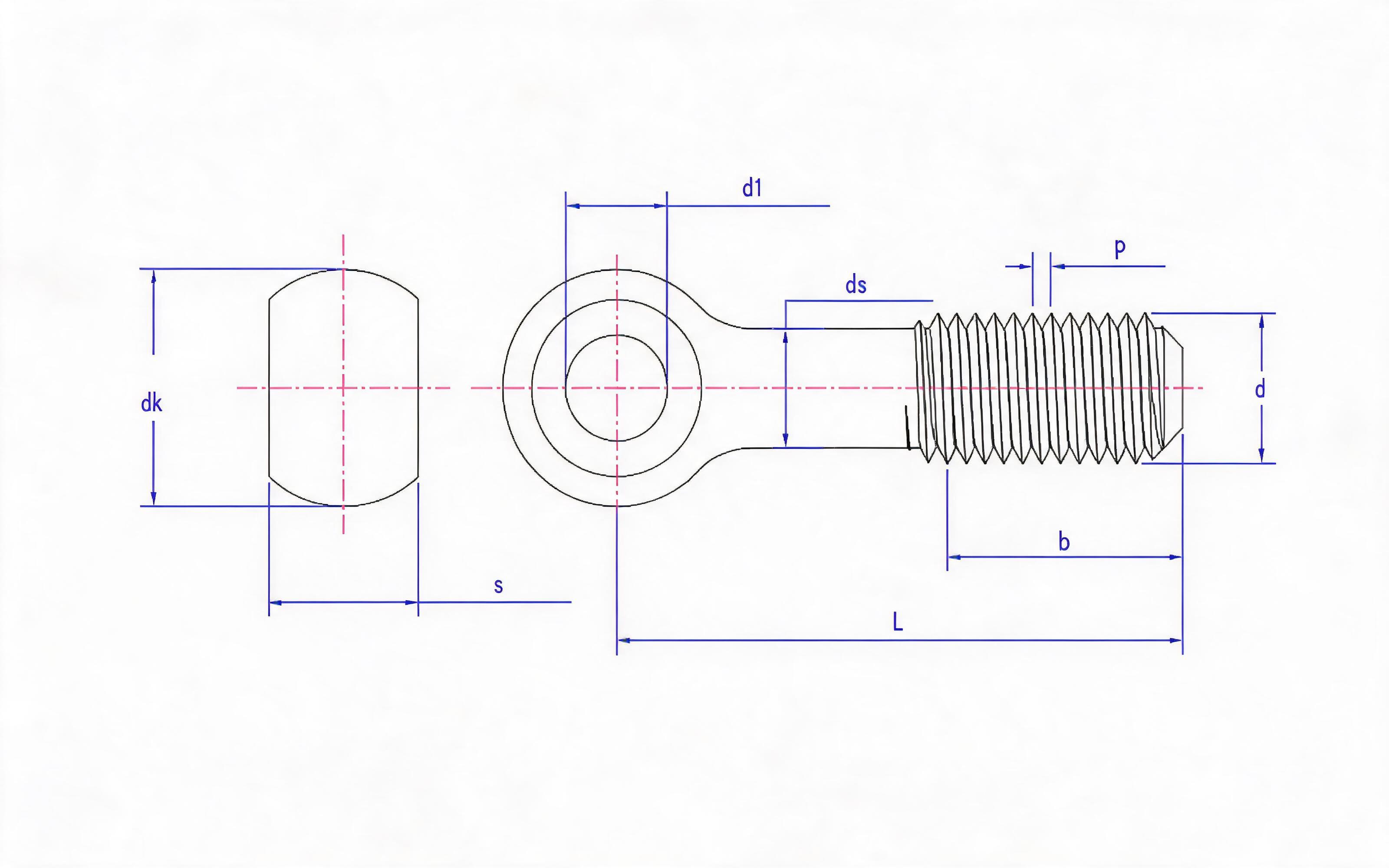 LOOP BOLT (LARGE HOLE TYPE C) Standard Drawing