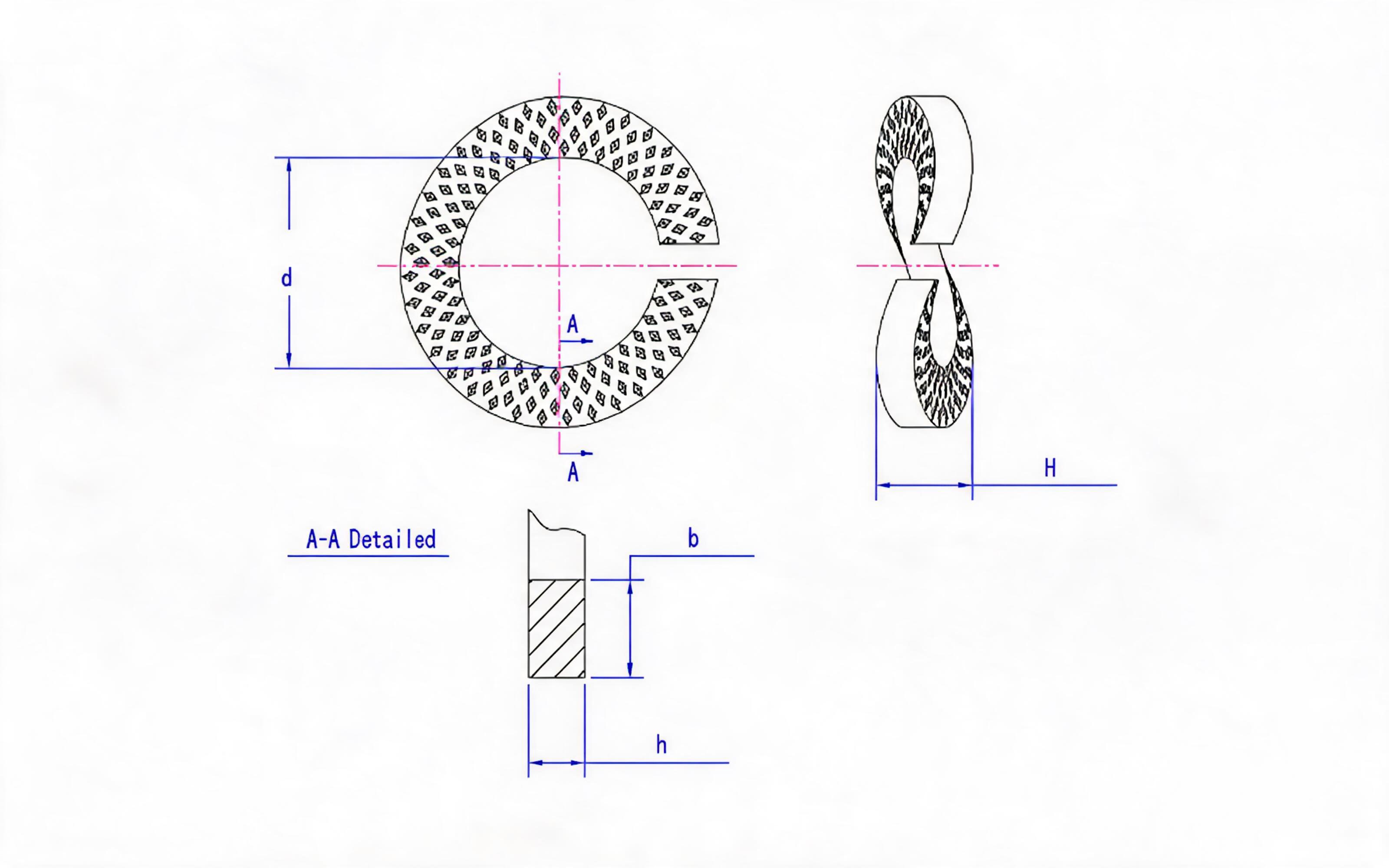 Table 2 (Enterprise Standard) of Pitted Wave Spring Washer Standard Drawing