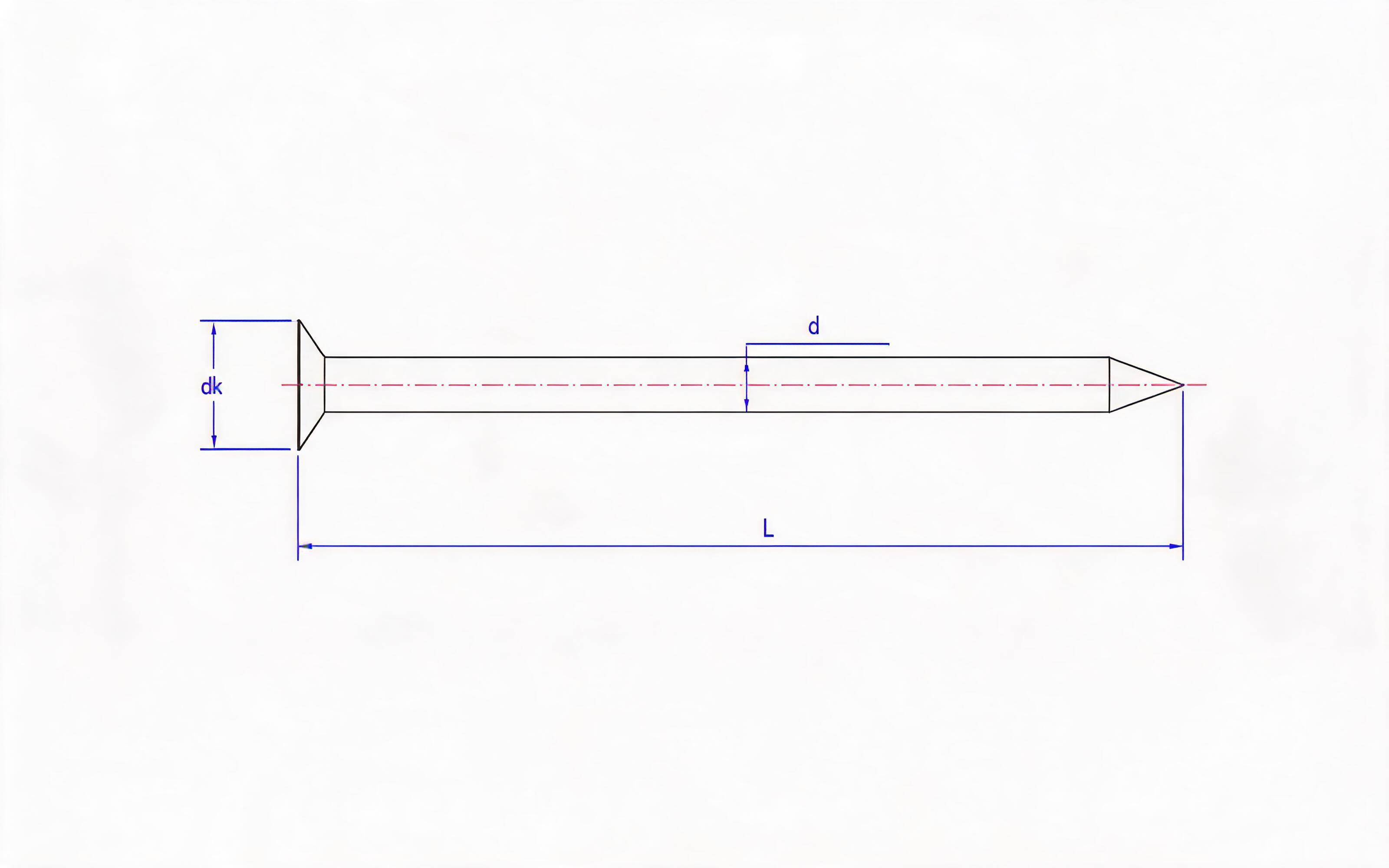 G-shaped nails Standard Drawing