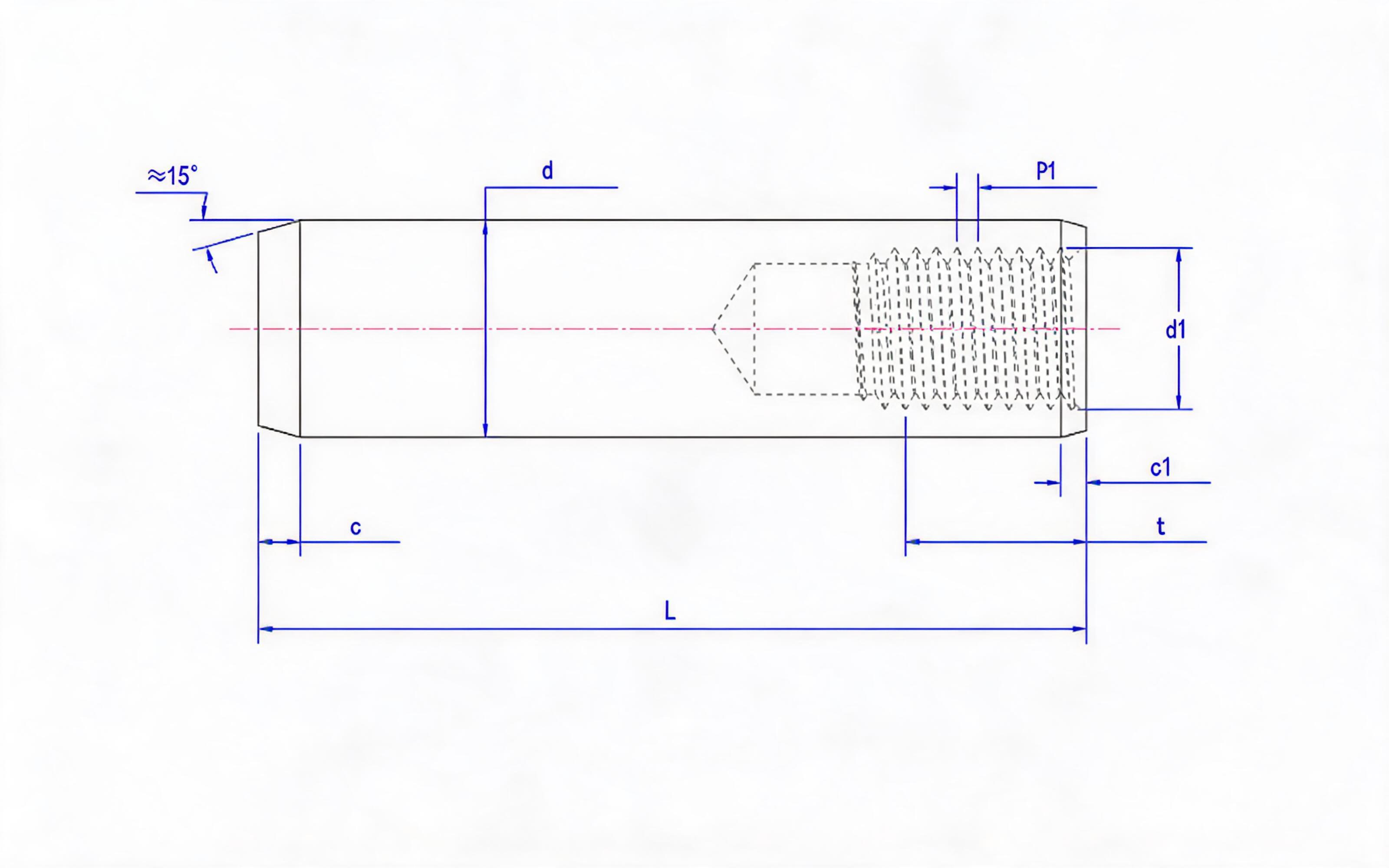 Female cylindrical pin (Type C) Standard Drawing