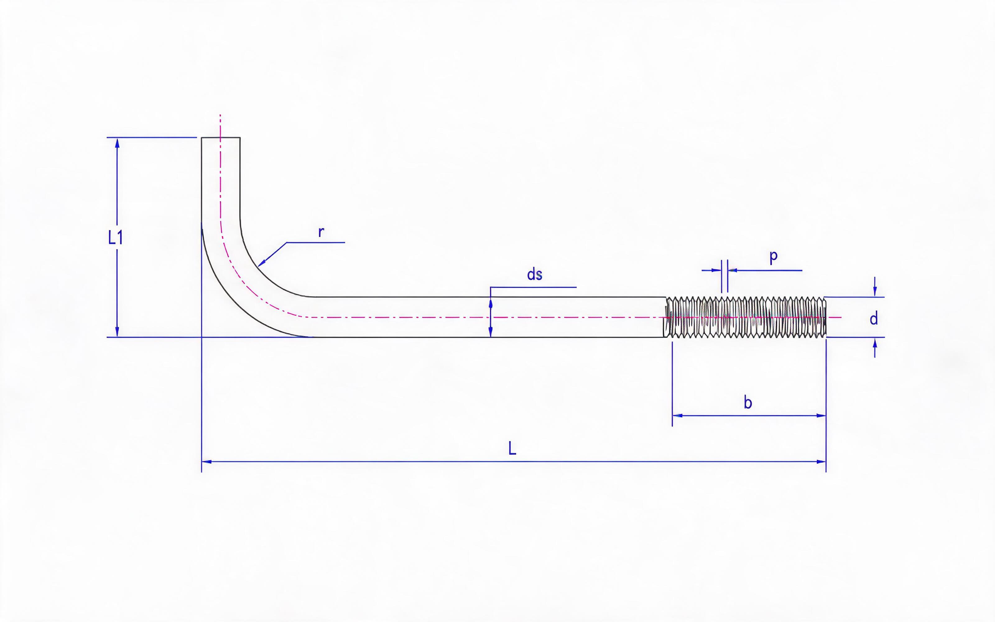 Type C anchor bolt Standard Drawing