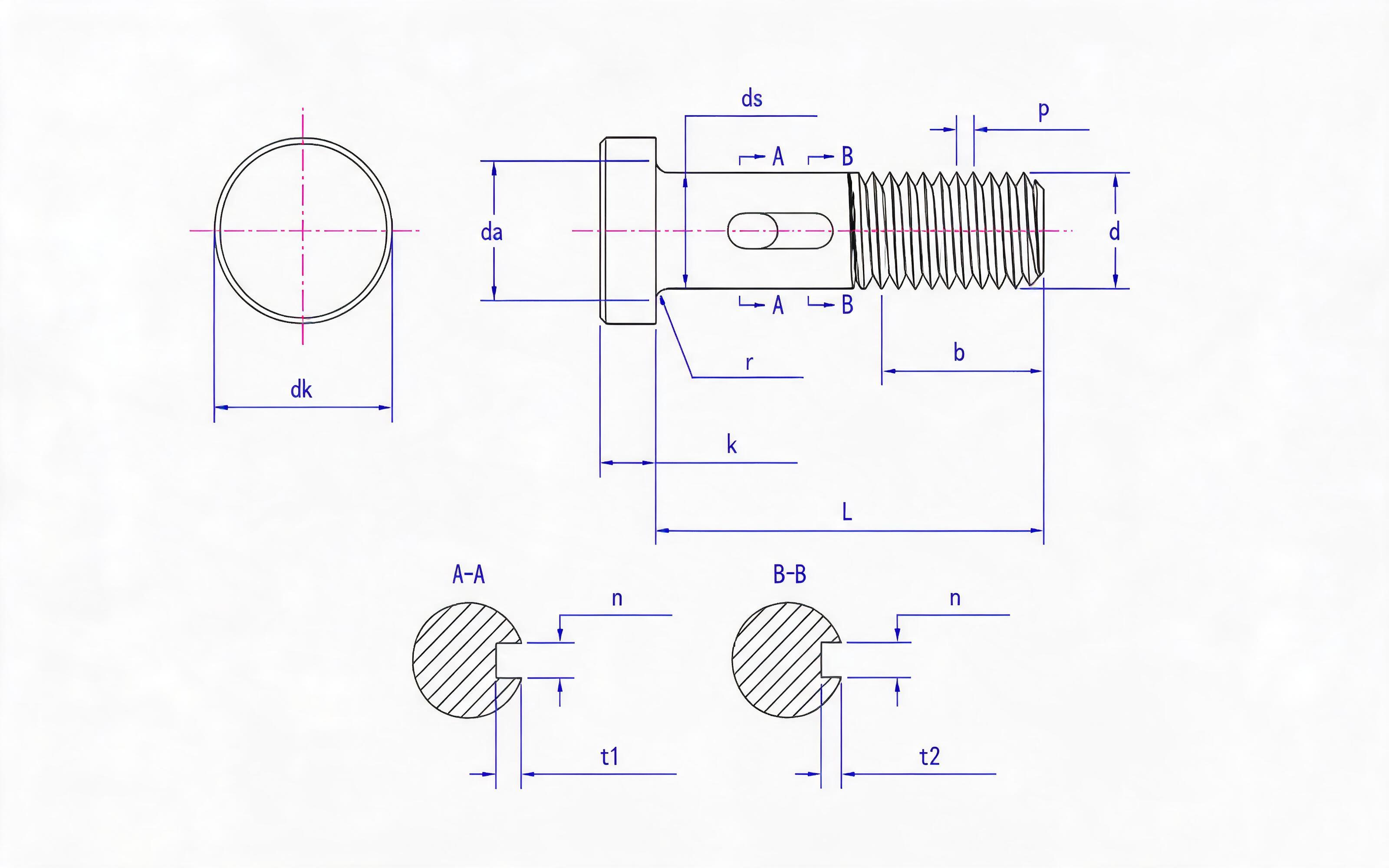 High-strength bolts for bolted spherical joints of steel grid Standard Drawing