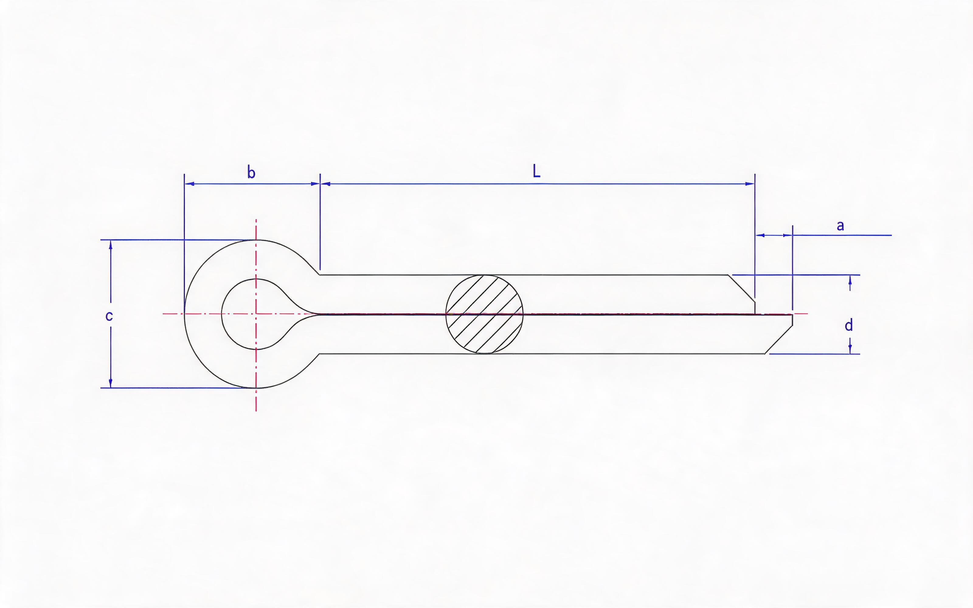 Cotter pin (cotter pin) Standard Drawing