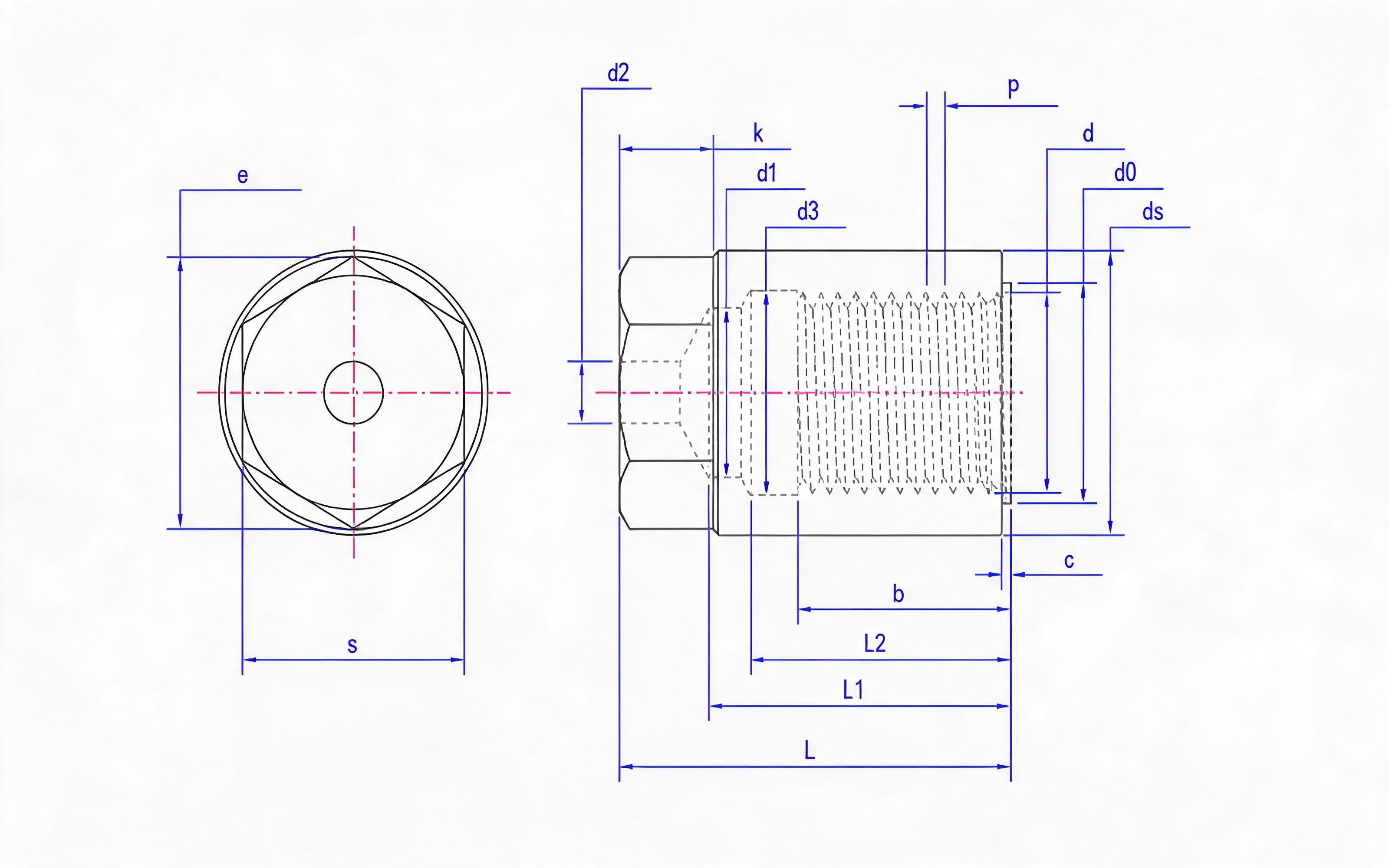 CP Cover Nut (d ≤ 56mm) Table 2 Standard Drawing