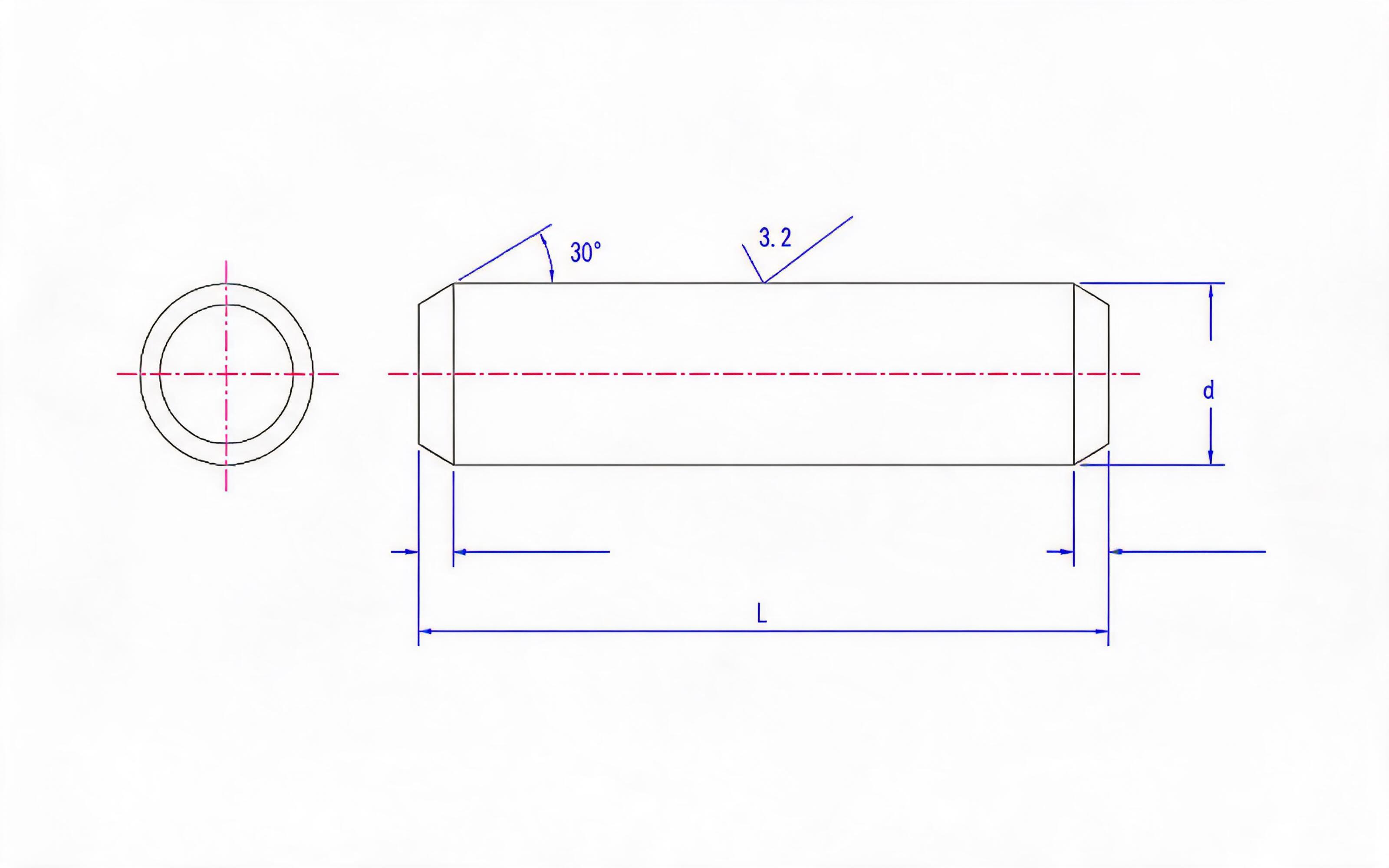 HEADLESS PIN (TYPE A) Standard Drawing