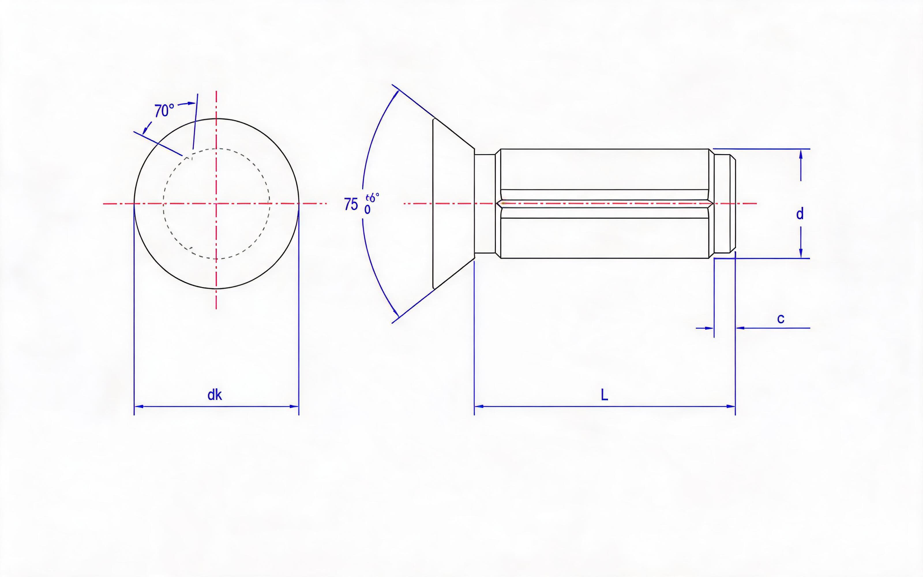 COUNTERSUNK SLOTTED PIN (TYPE B) Standard Drawing