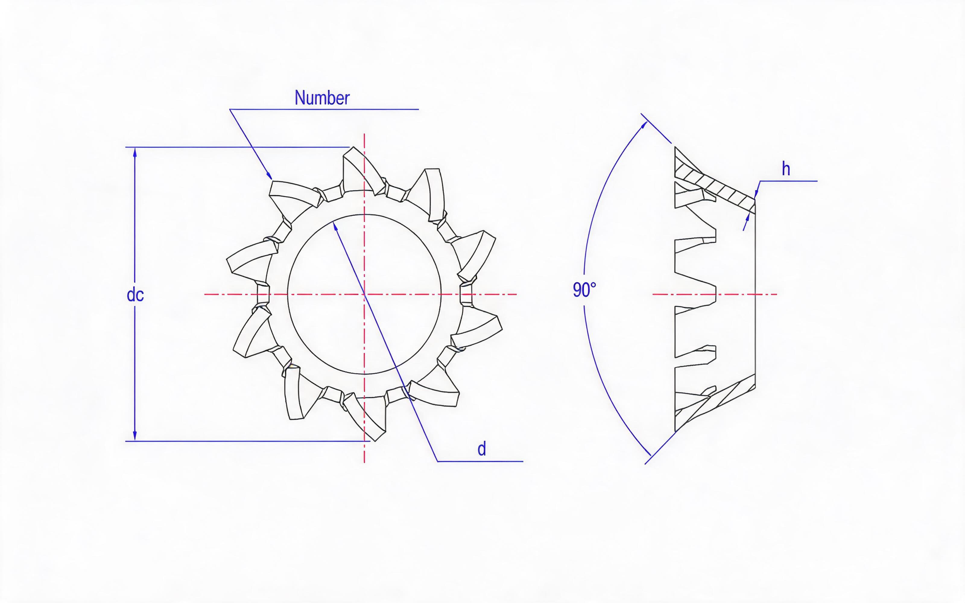 Tapered lock washer (Type V) Standard Drawing