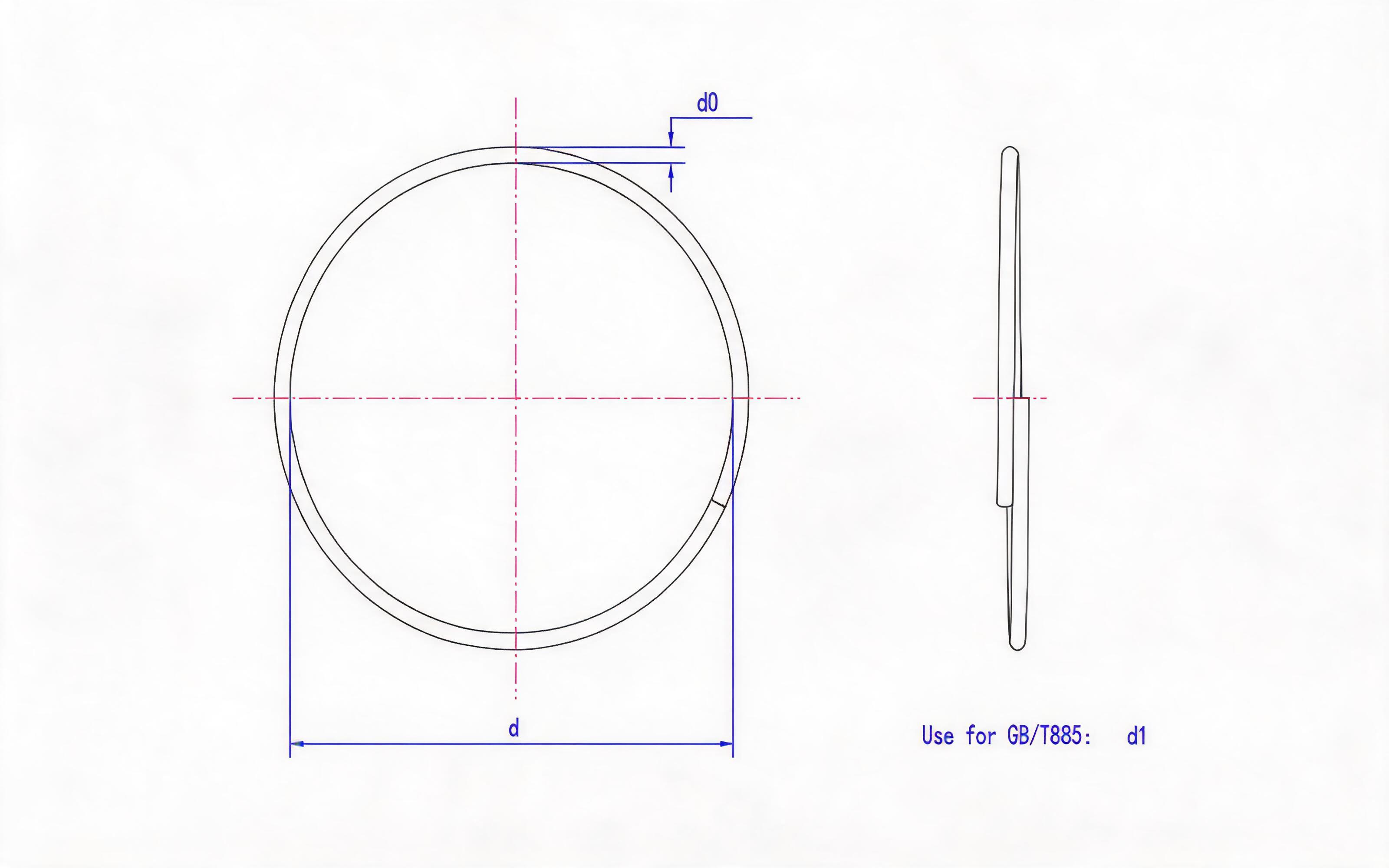 Wire lock ring Standard Drawing