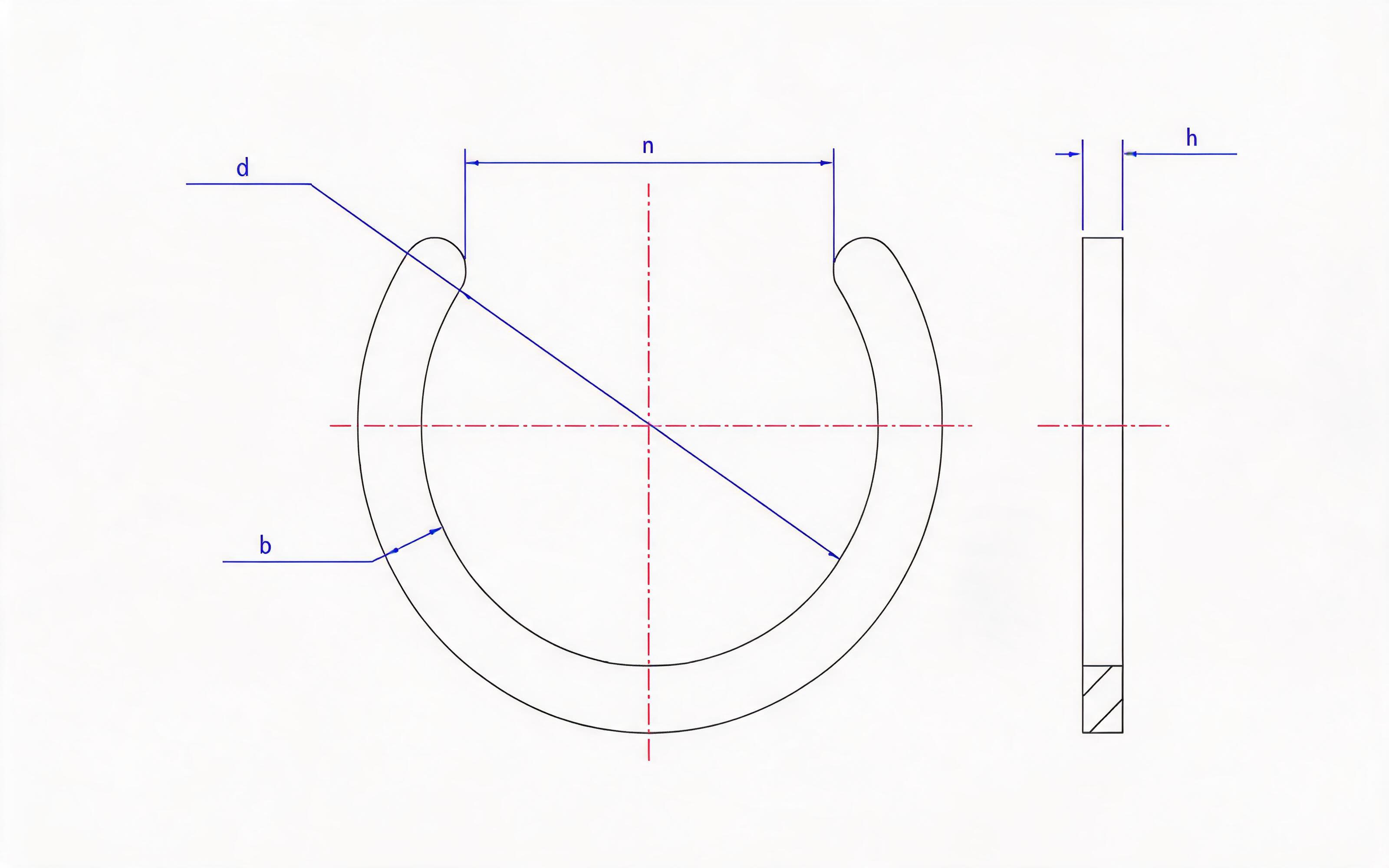 Clamp retainer ring Standard Drawing