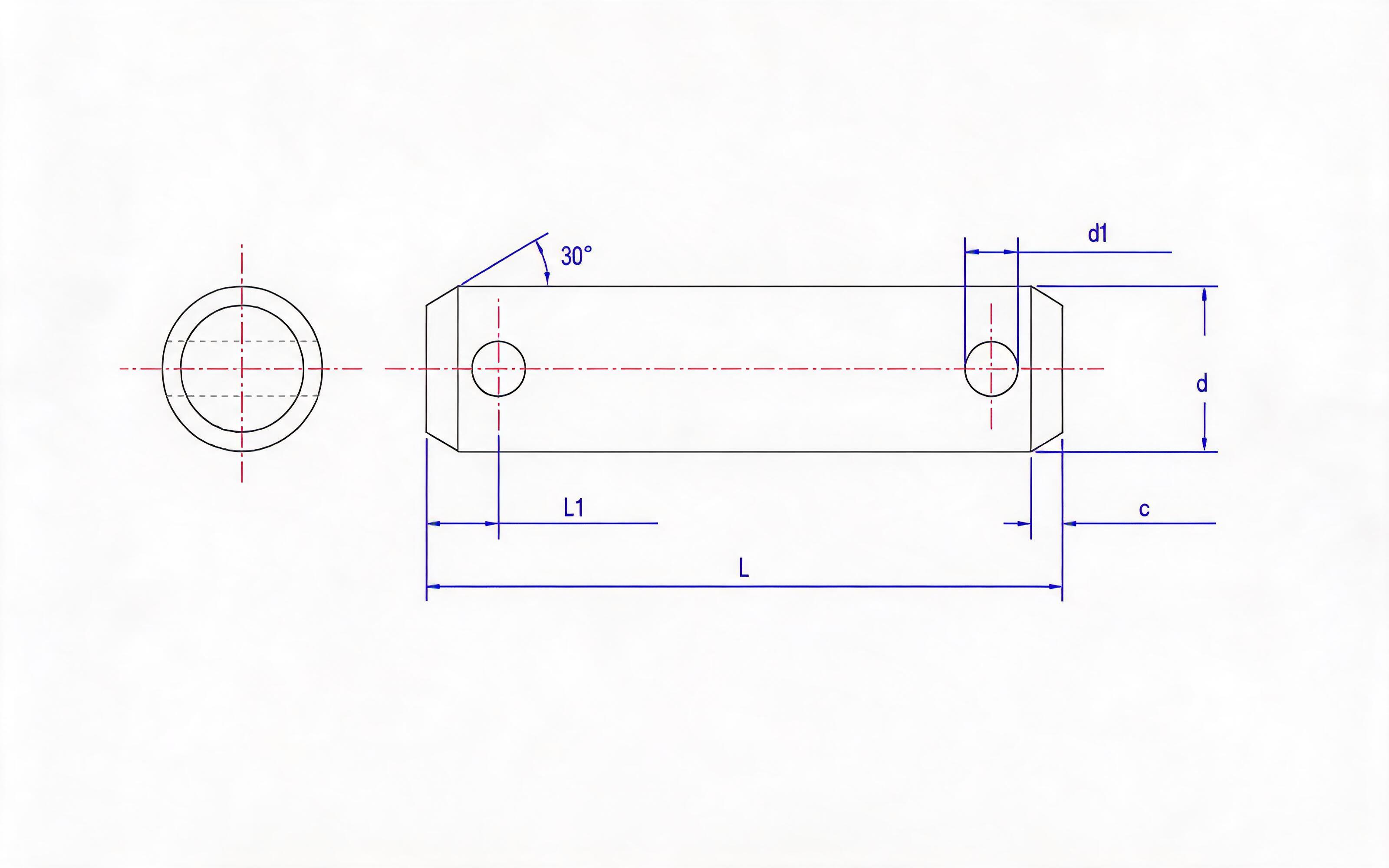 HEADLESS PIN (TYPE B) Standard Drawing