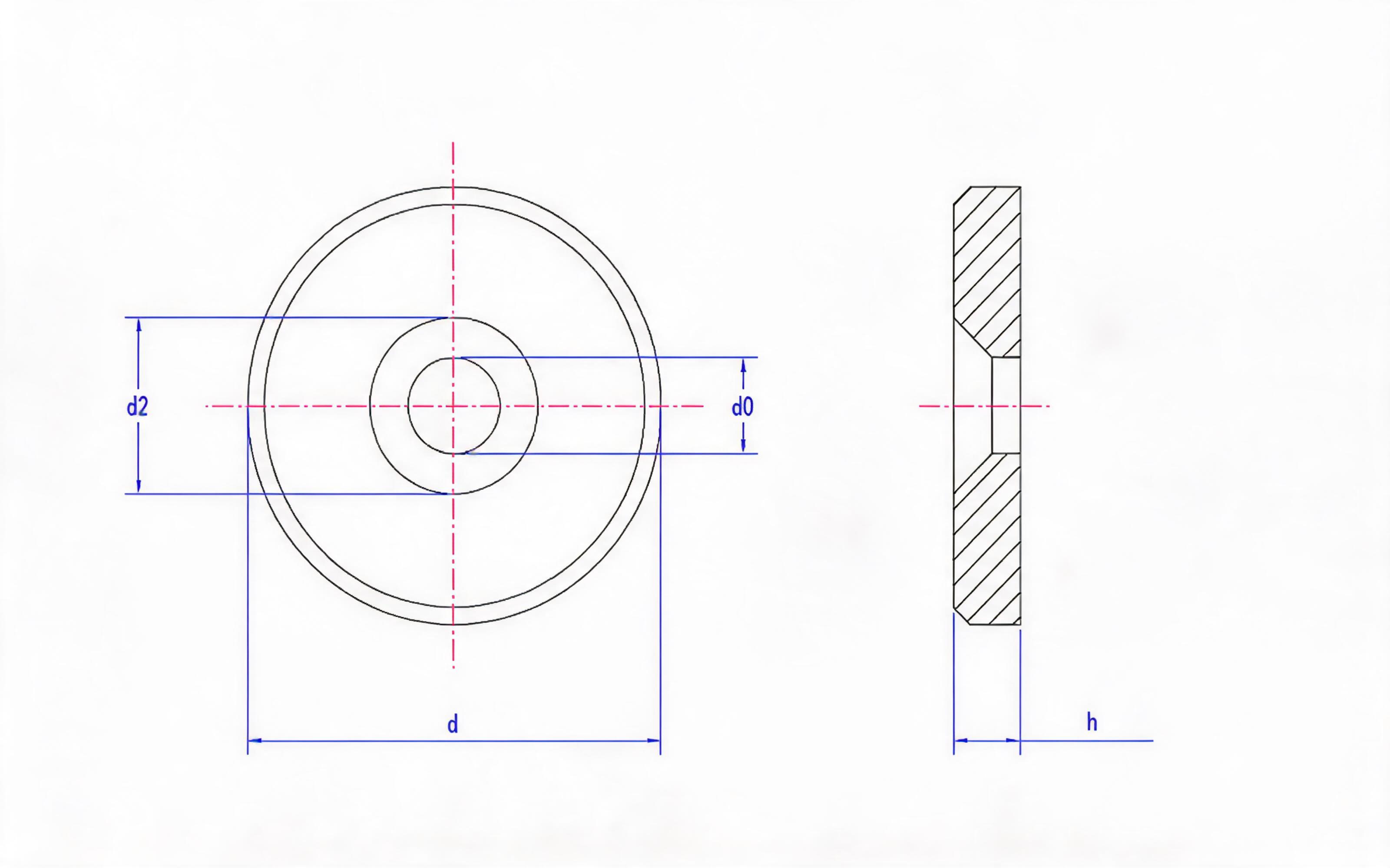 Screw fastening shaft end retainer Standard Drawing