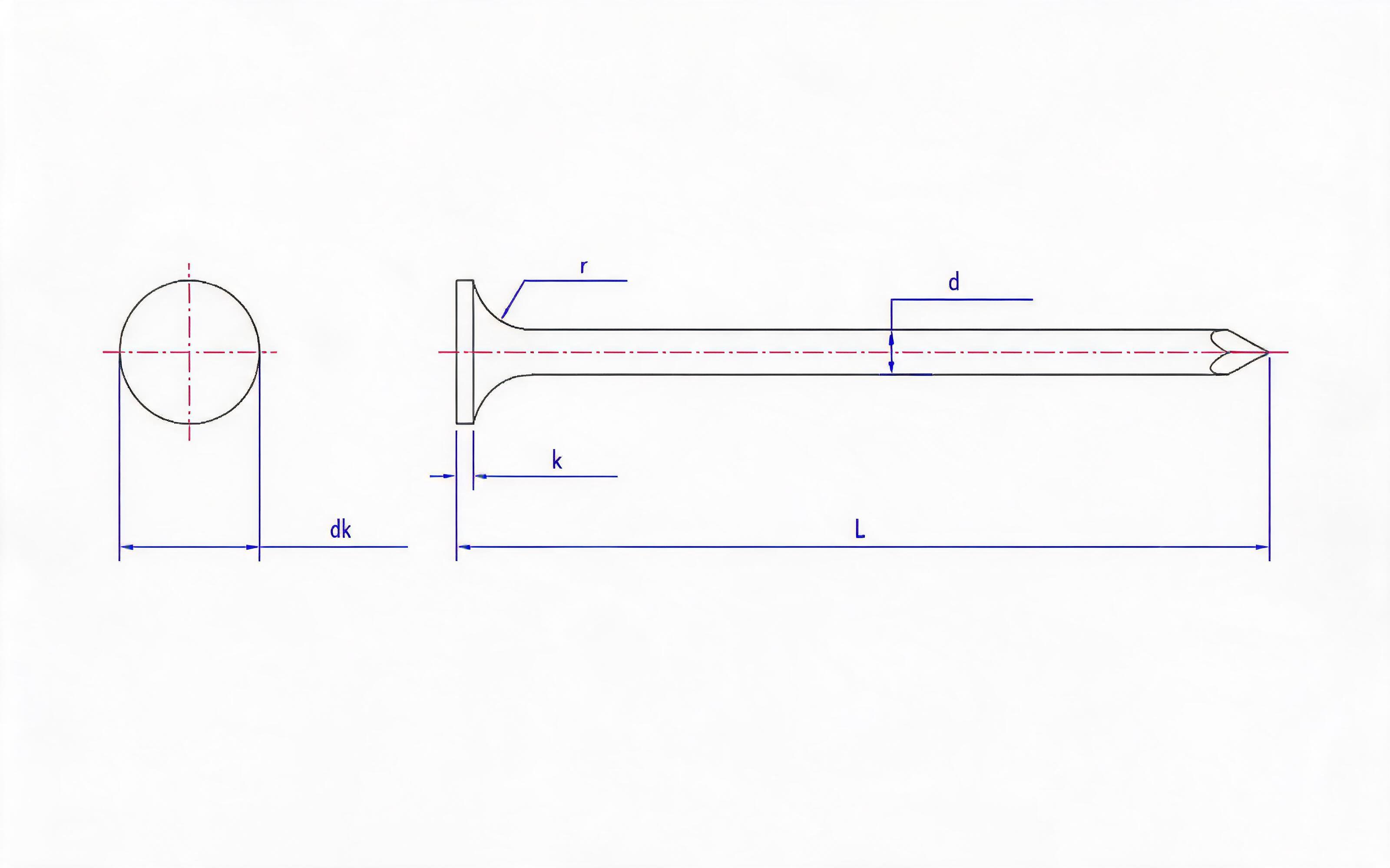 FLAT HEAD CEMENT NAILES SCHEDULE C.2 Standard Drawing