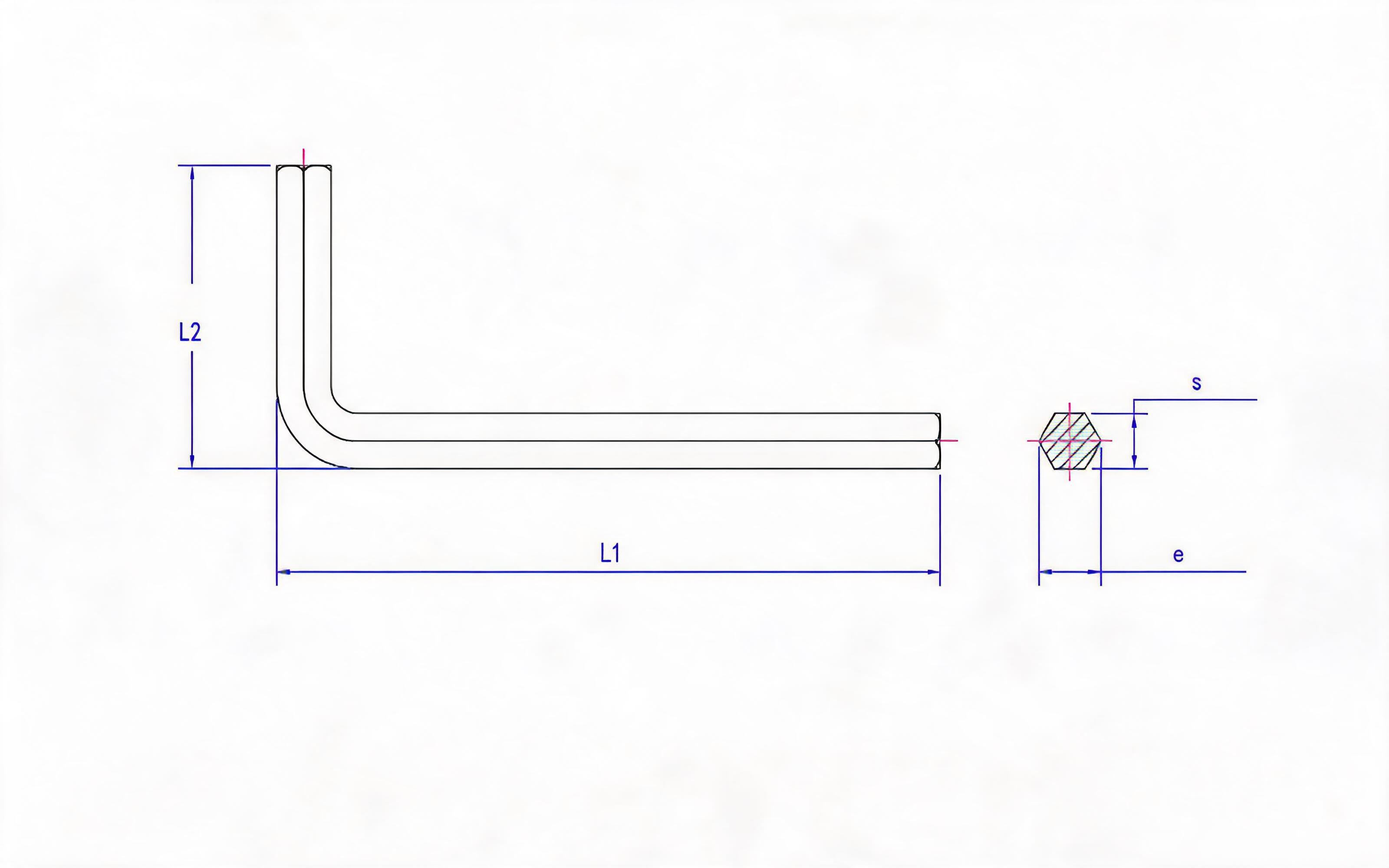 Hexagon socket wrench Standard Drawing