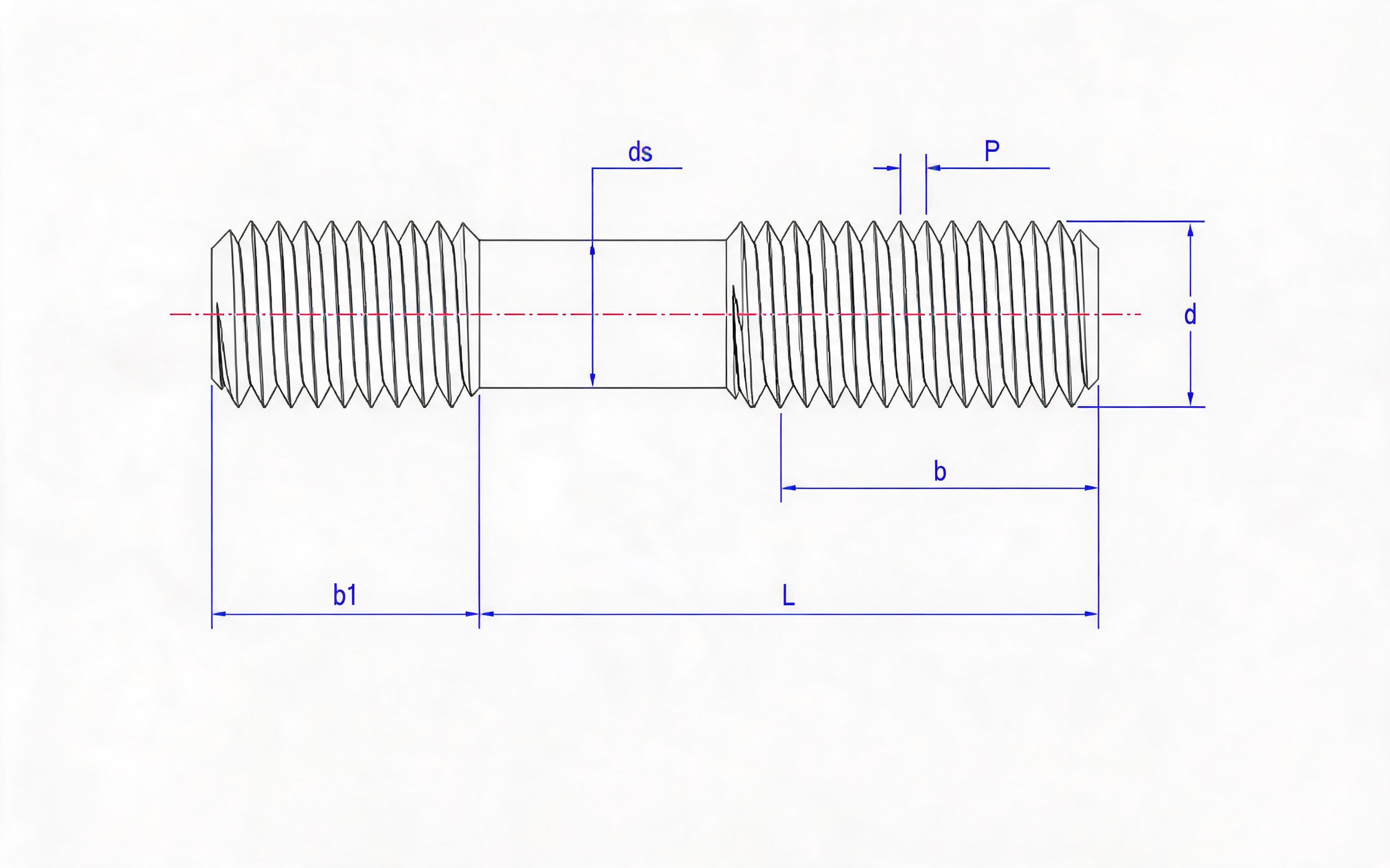 Stud b1=2d (Type B) Standard Drawing