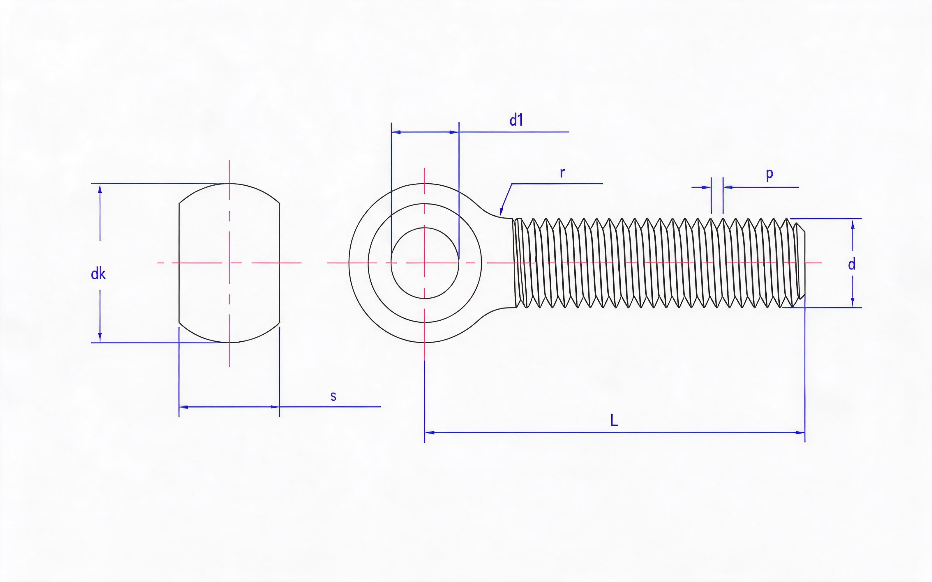 Large Lap Bolts Grade A and B Standard Drawing