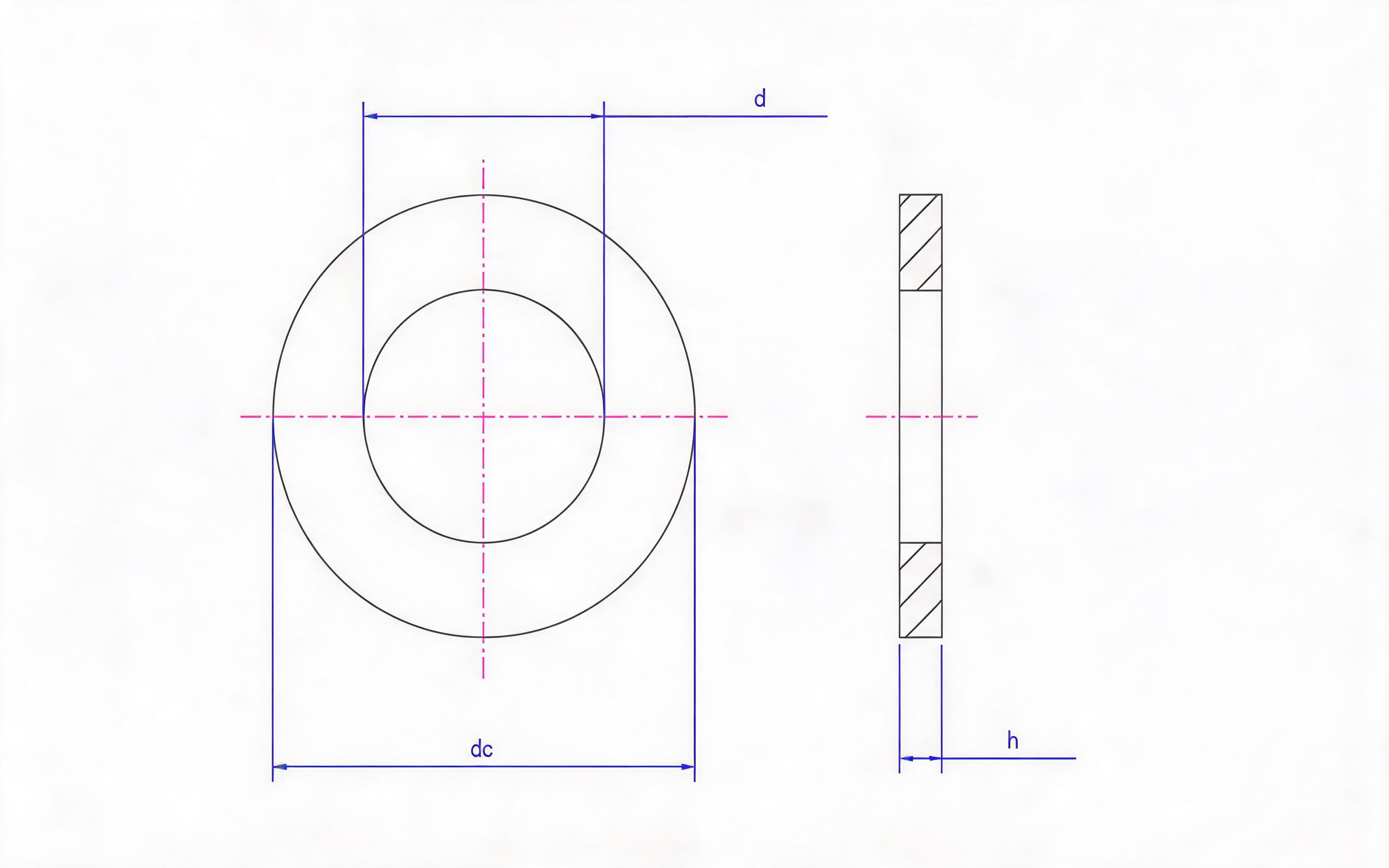 Plain Washers for High-Strength Bolted Structures Quenched and Tempered Standard Drawing