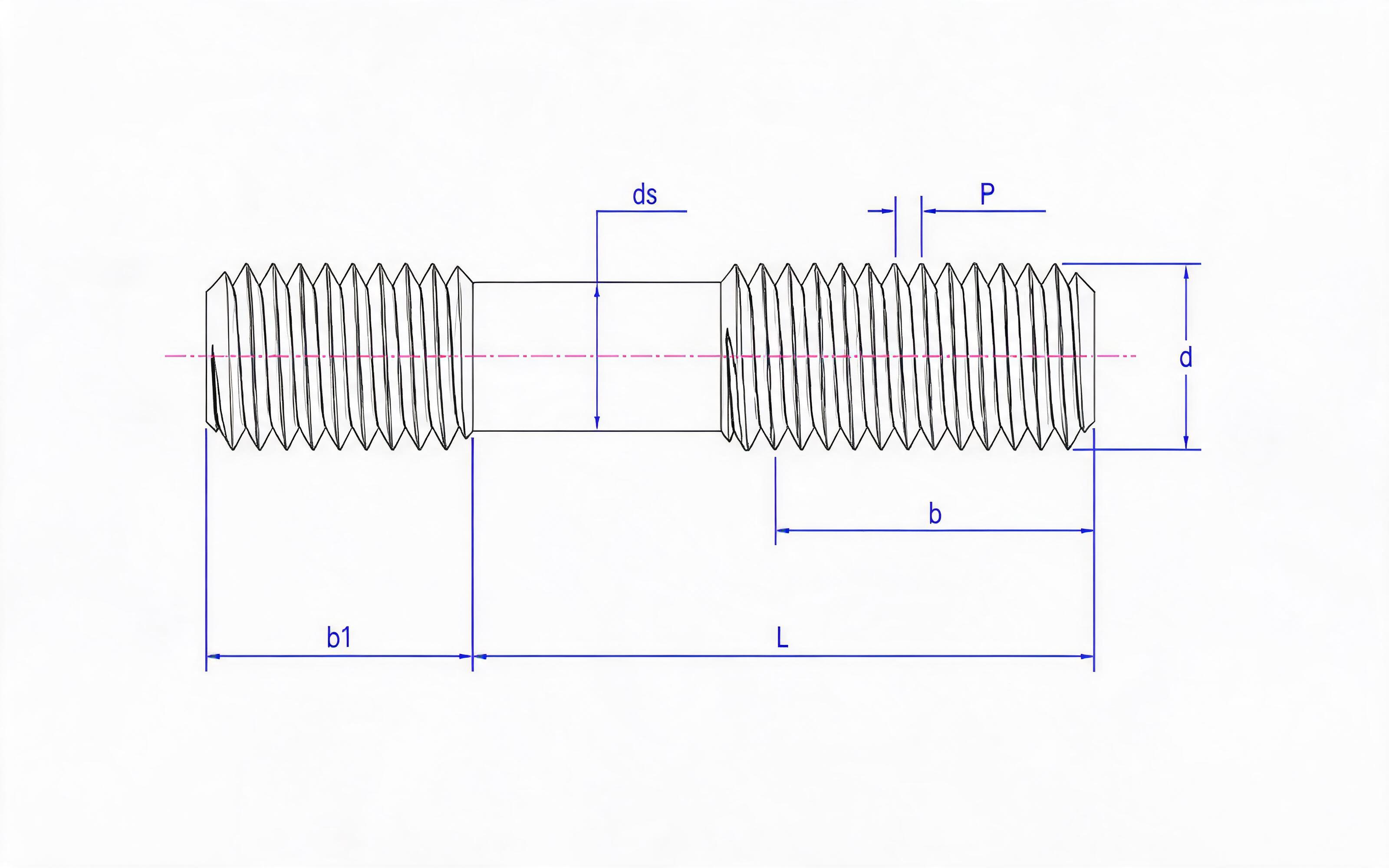 Stud b1=1.5d (Type B) Standard Drawing