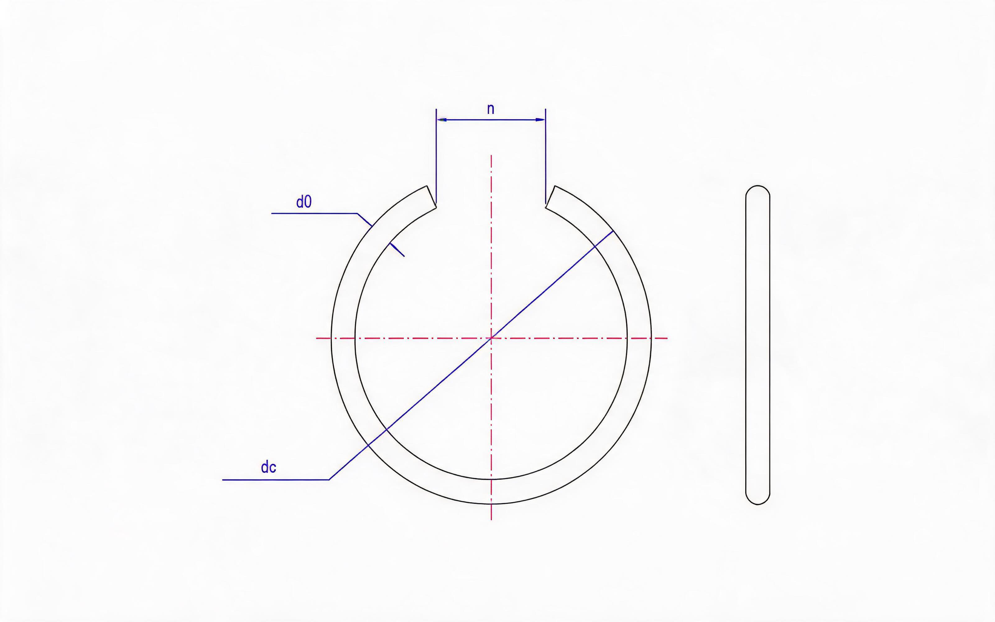Wire retainer for hole (Type B) Standard Drawing