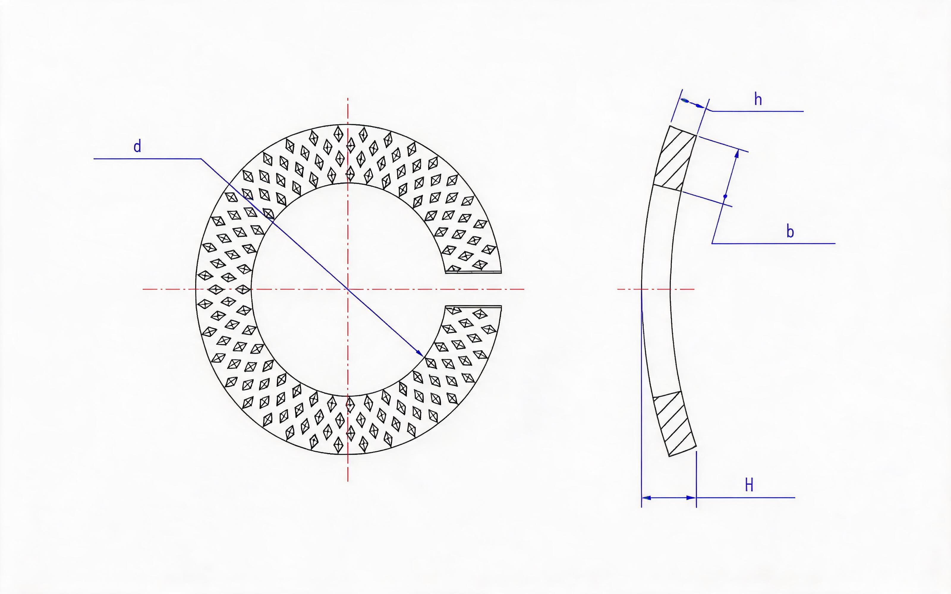 Pitted Saddle Spring Washers for Screw and Washer Assemblies (Enterprise Standard) Standard Drawing