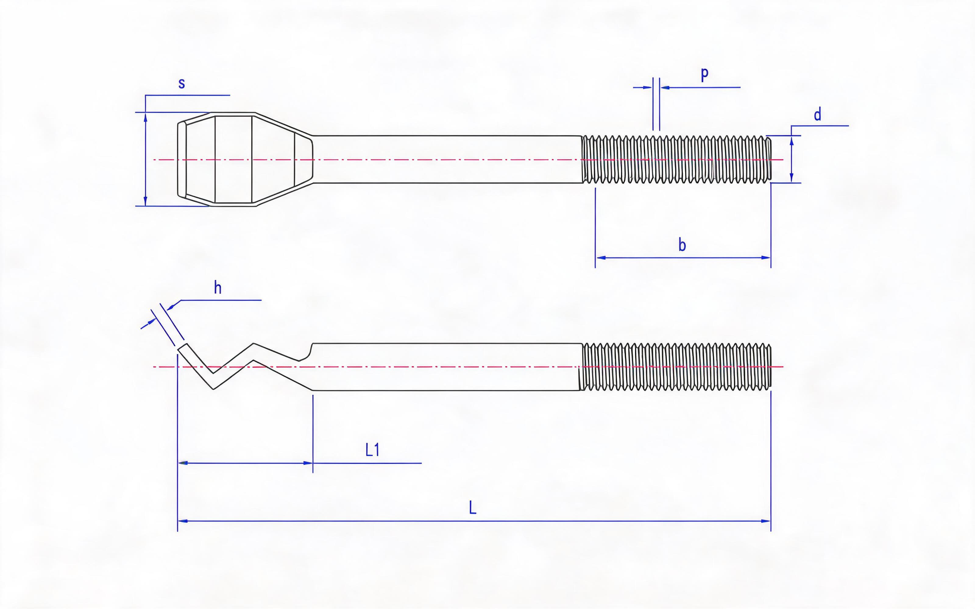 D-type anchor bolt Standard Drawing