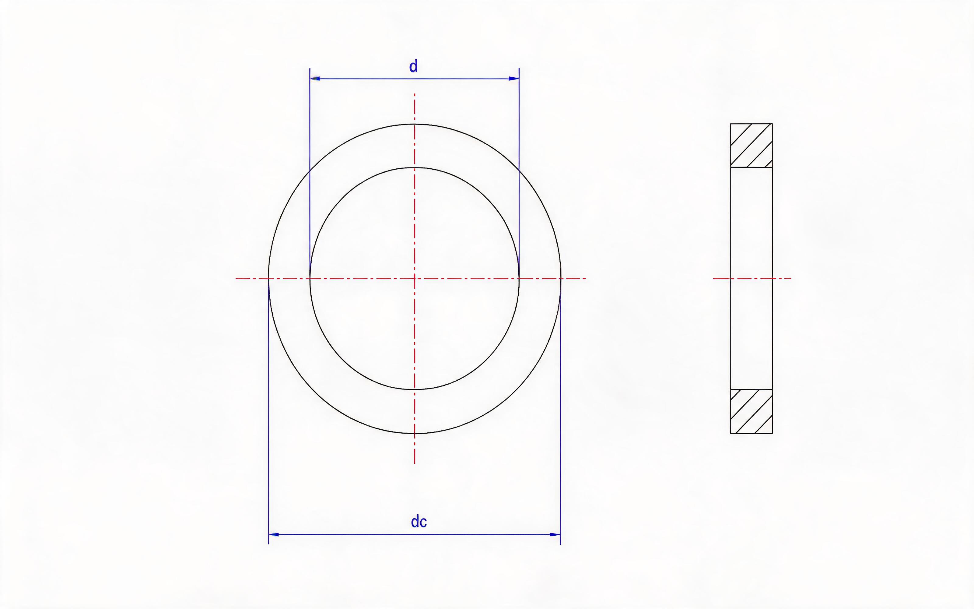 Sealing washer Standard Drawing