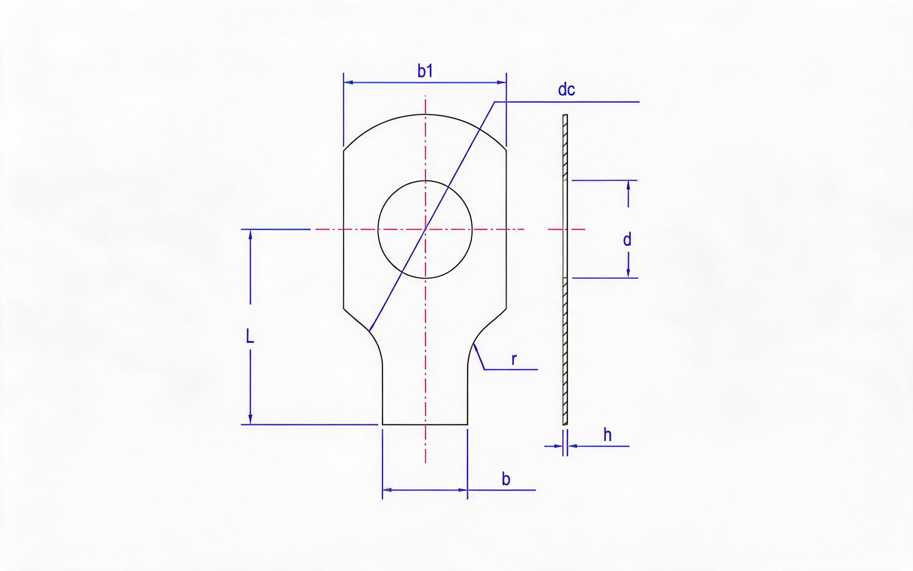 Single tab lock washer Standard Drawing