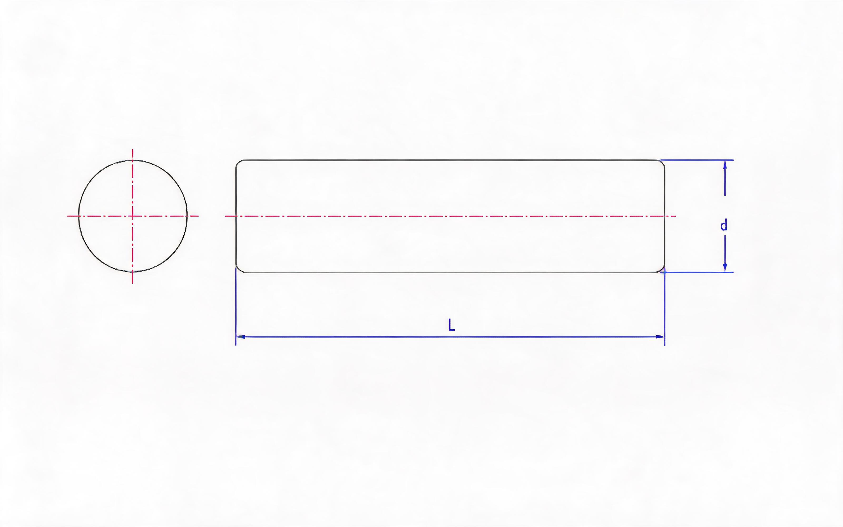 C-type straight pin Standard Drawing