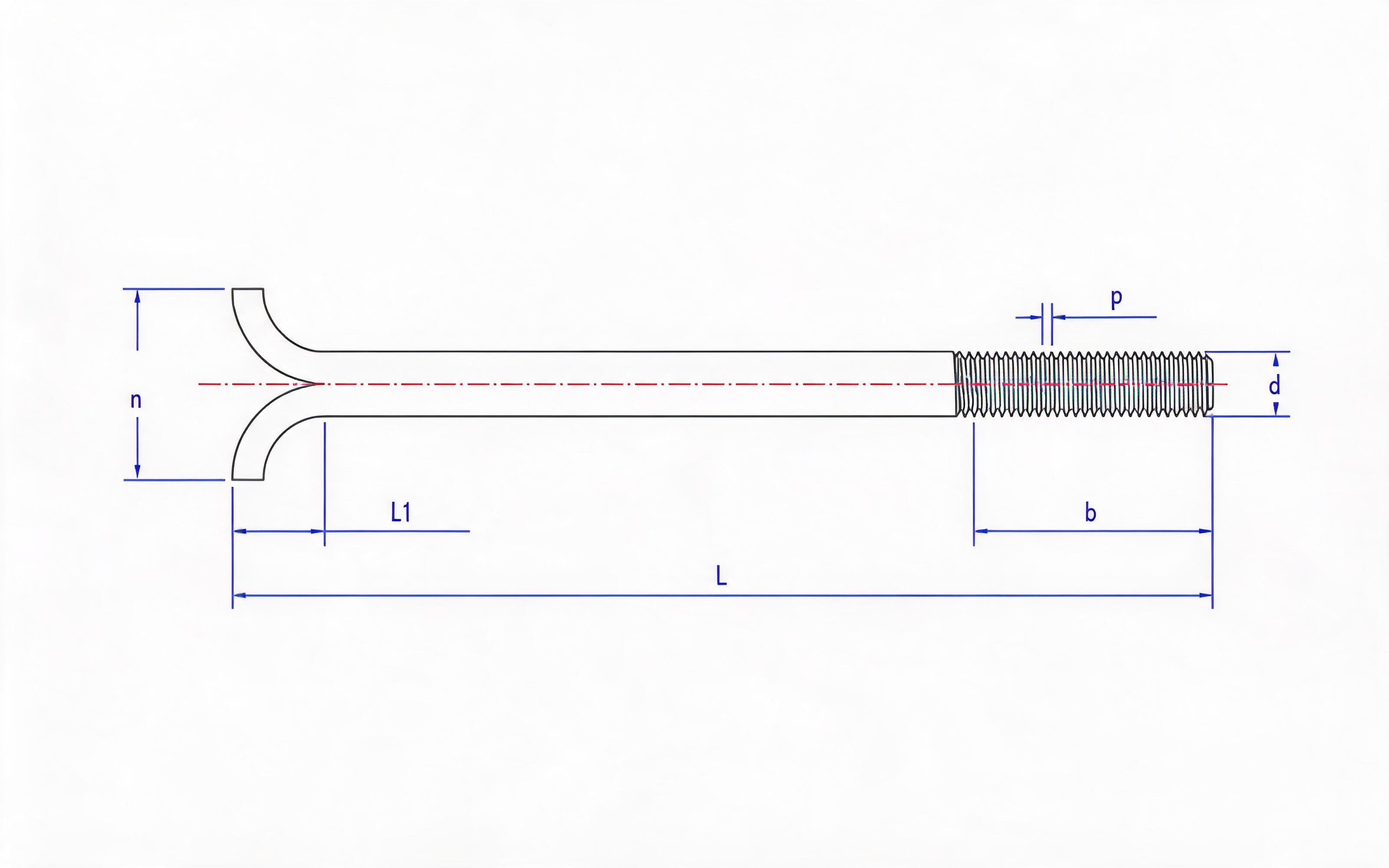 Type C ratchet anchor bolt Standard Drawing