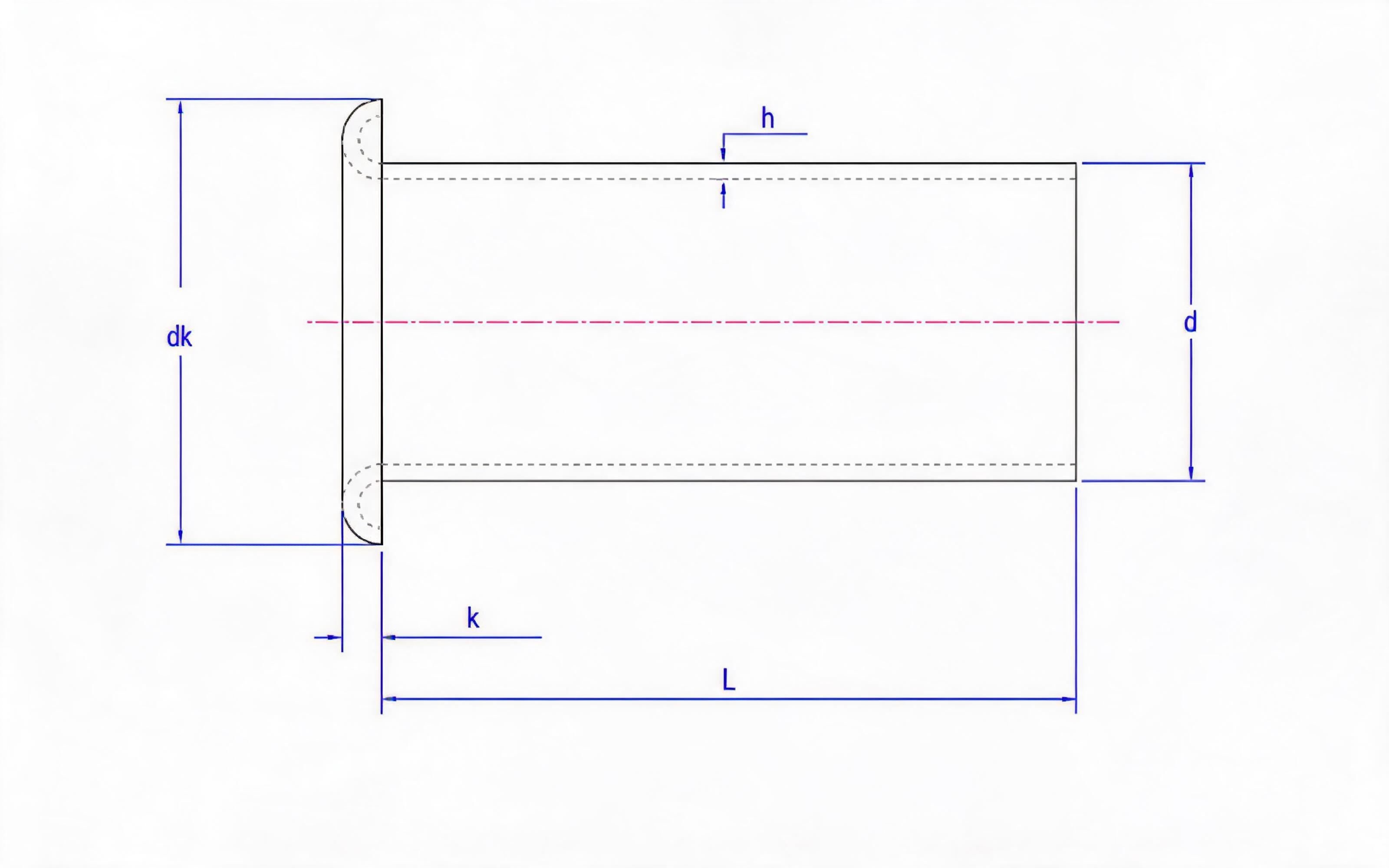 Tubular rivet, tubular rivet Standard Drawing