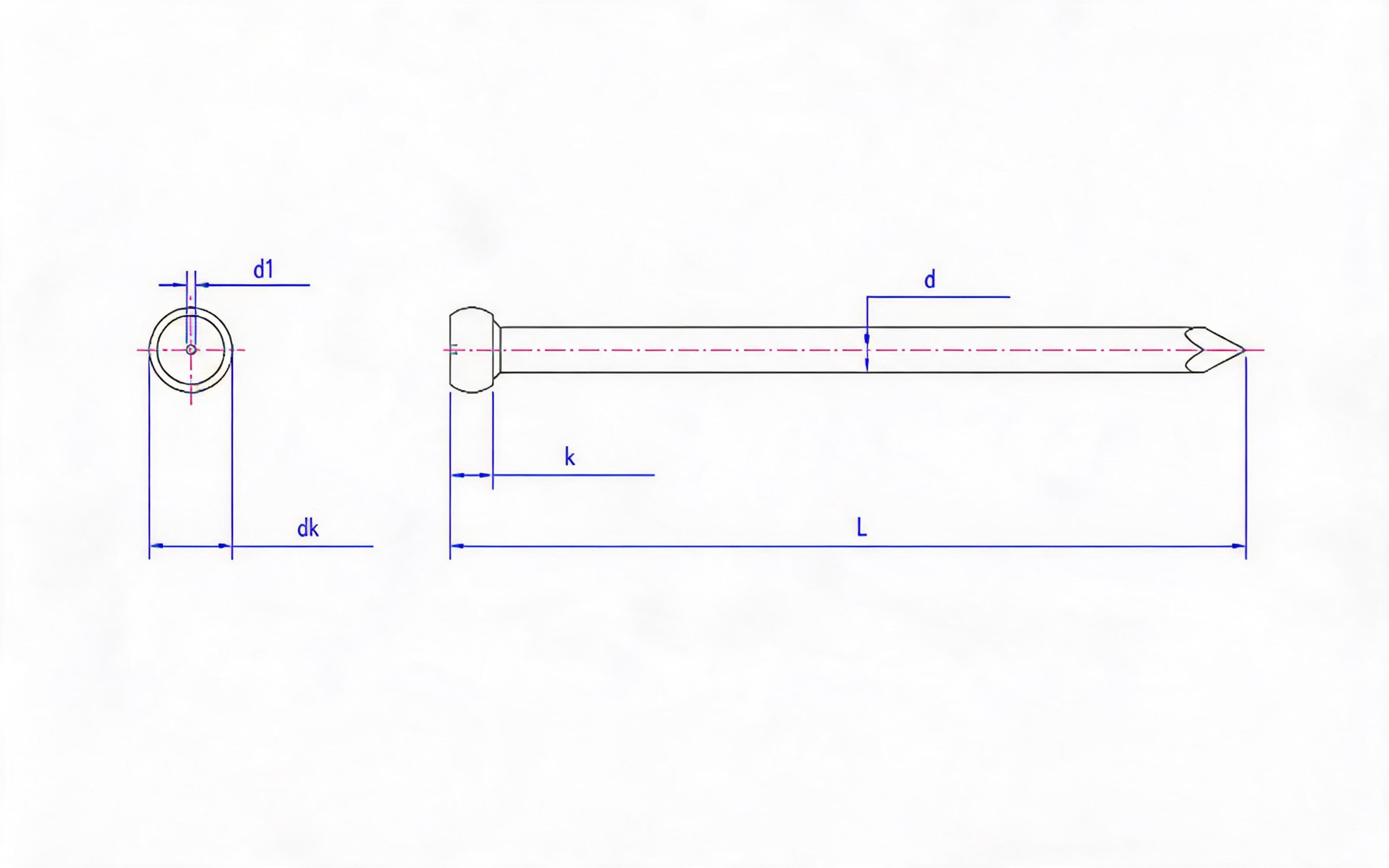RECESSED DRUM HEAD NAILE SCHEDULE E.2 Standard Drawing
