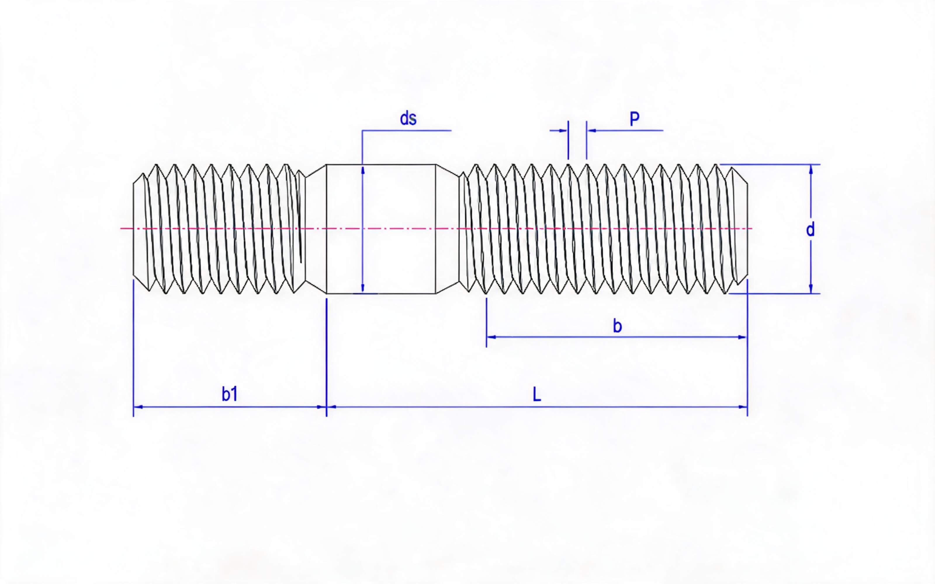 Stud b1=1d (Type A) Standard Drawing